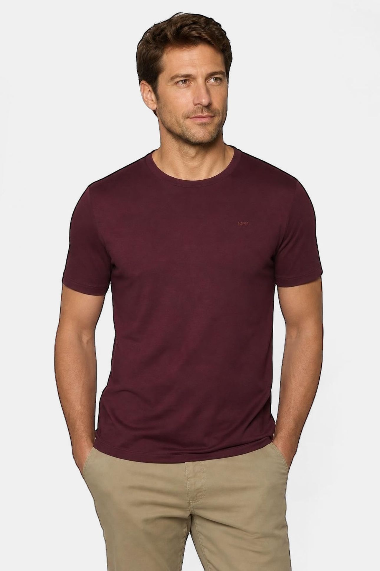 INTERLOCK T-SHIRT BURGUNDY 2