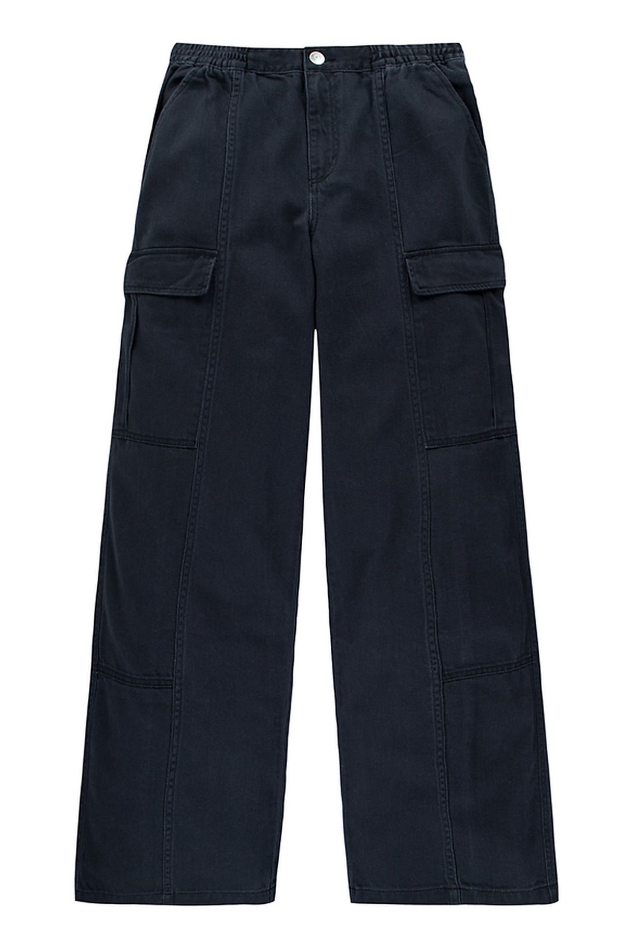 GIRLS TWILL '94 BAGGY WIDE LEG JET BLACK 1