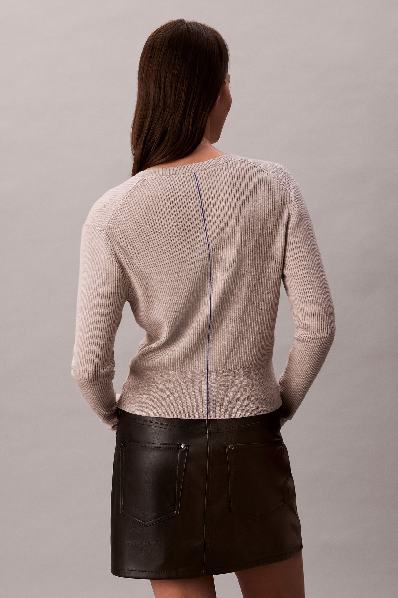 WOOL SILK CROPPED CARDIGAN ISLAND FOSSIL 2