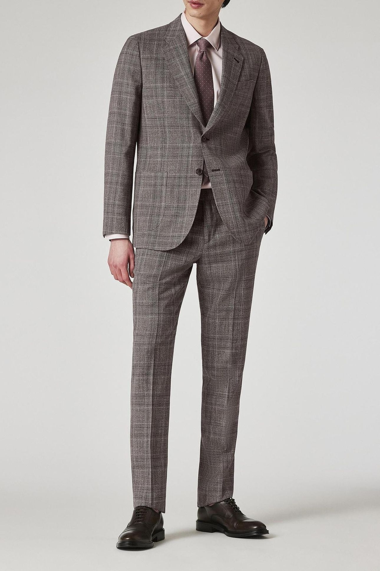 MENS SLIM FIT TROUSER GREY BEIGE 2