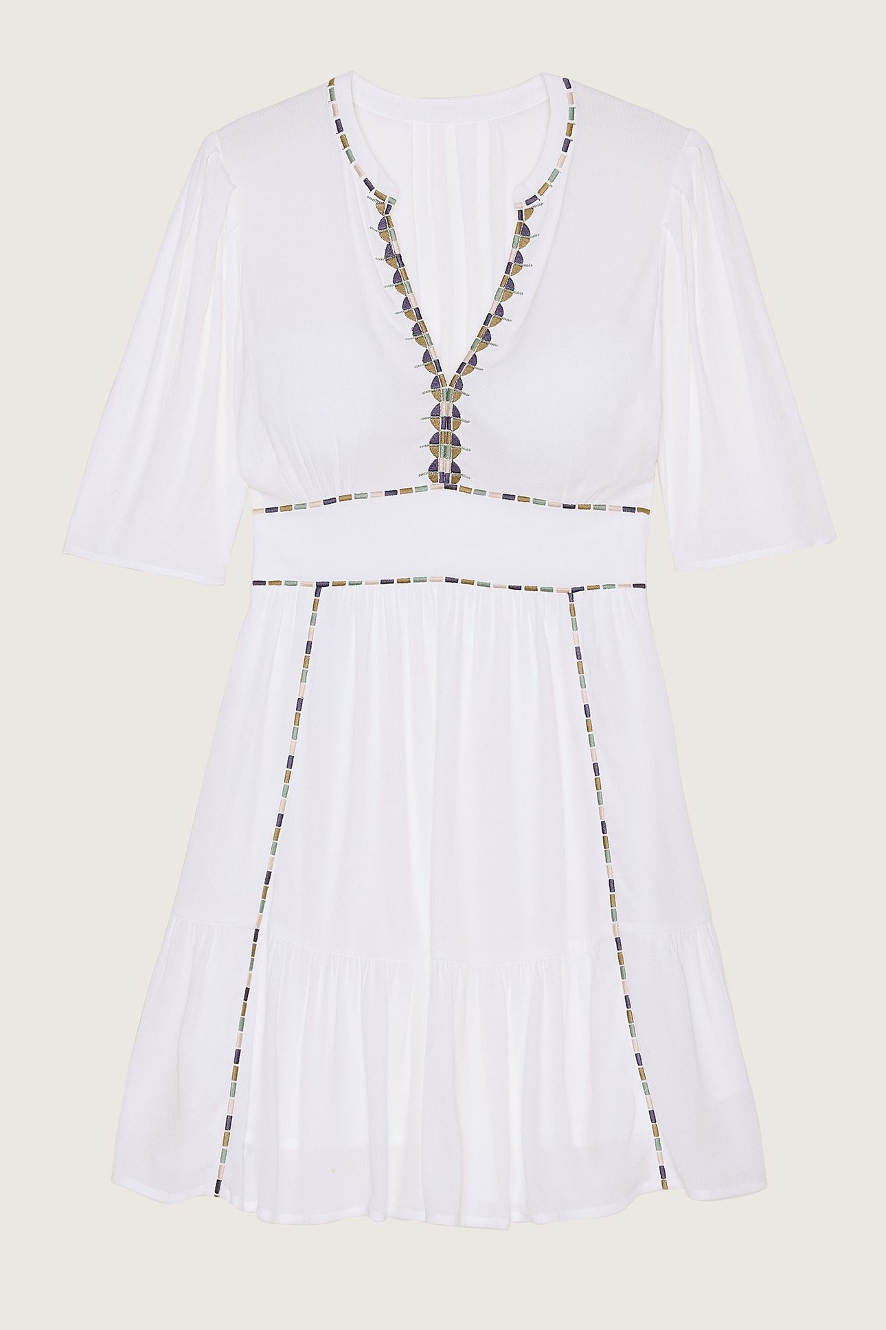 MINI DRESS ECRU 2