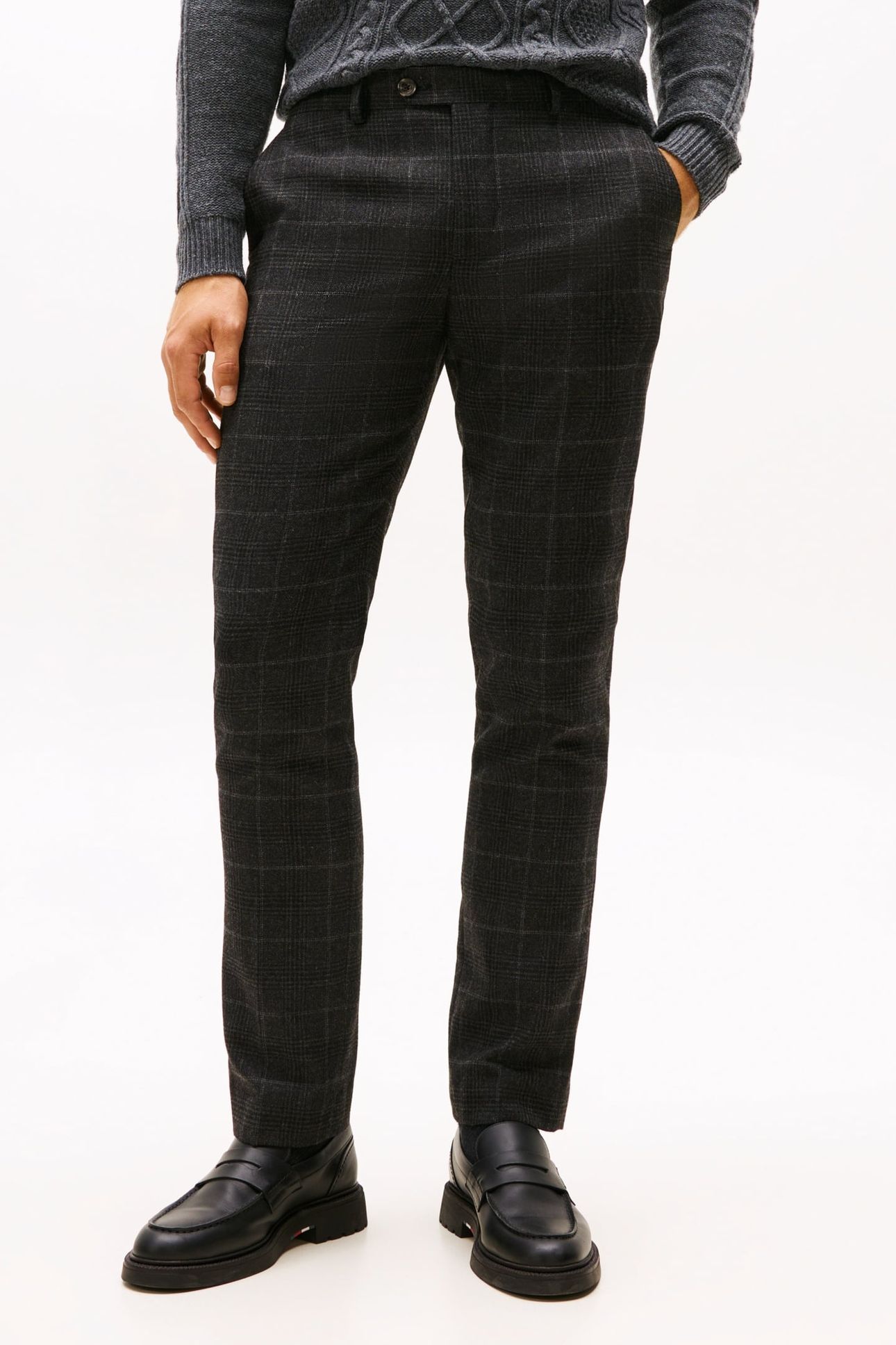 DC DENTON PATTERN PANTS DARK GREY MELANGE 3