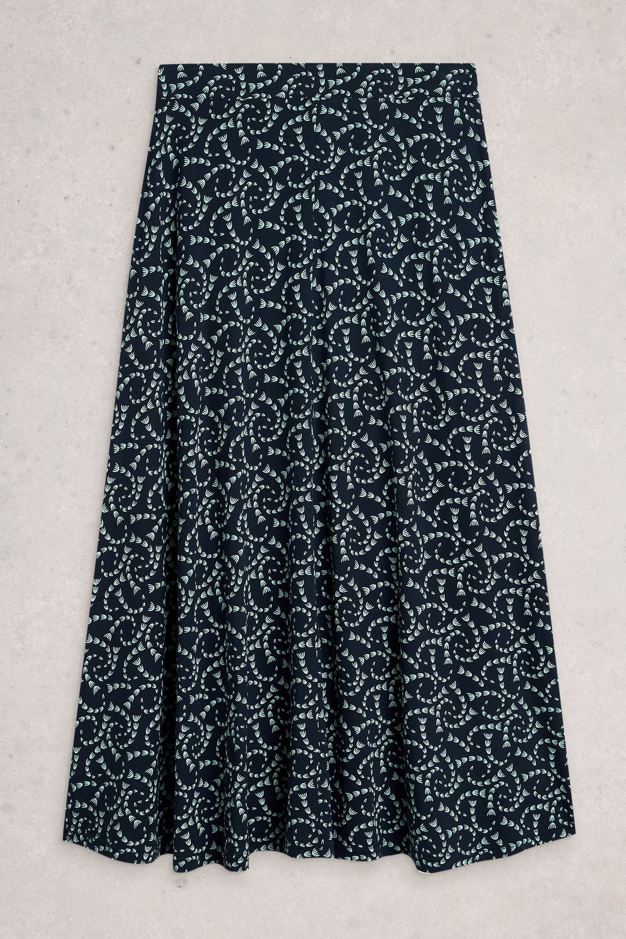 JANE JERSEY MAXI SKIRT NAVY PRINT 2