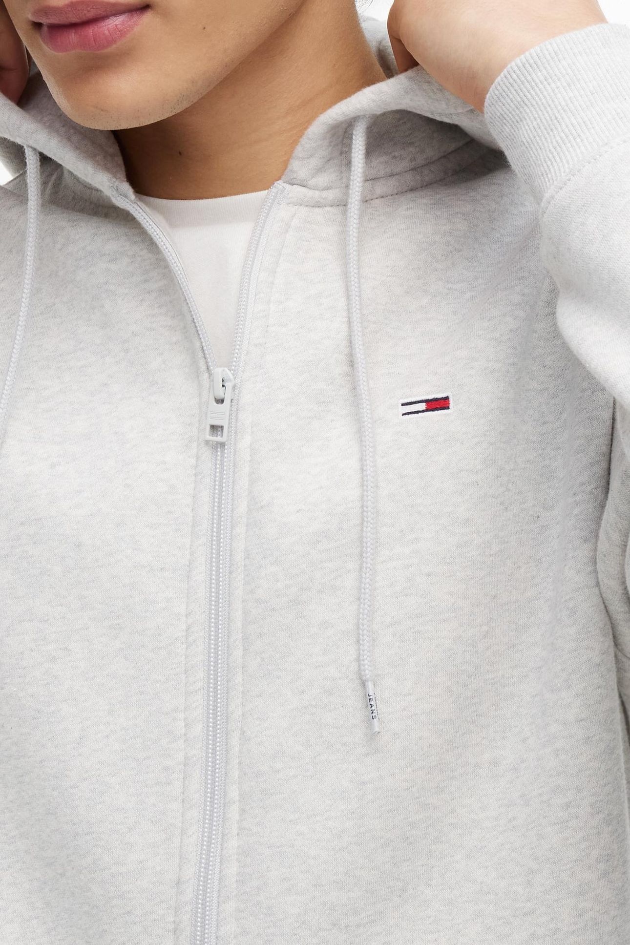 TJM REG FLAG ZIP THRU SILVER GREY HEATHER 9