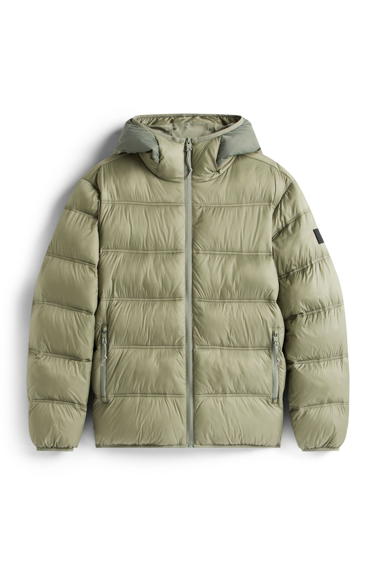 TJM HOODED LOGO PUFFER UTILITY SAGE 4