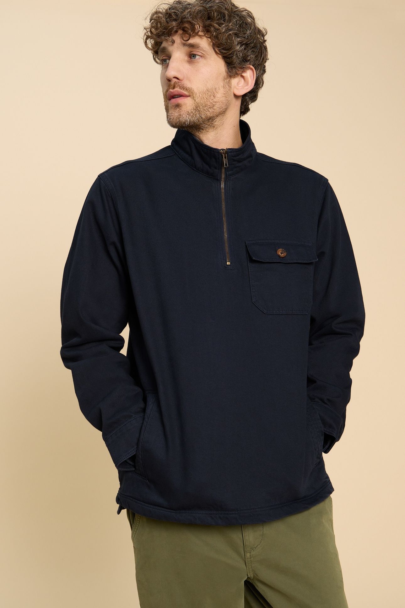 MCCARTHY FUNNEL NECK DARK NAVY 2