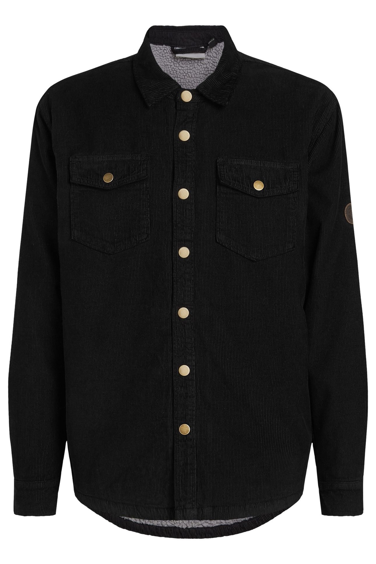 O'RIGINALS CORDUROY FLEECE LINED OVERSHIRT BLACK OUT 1