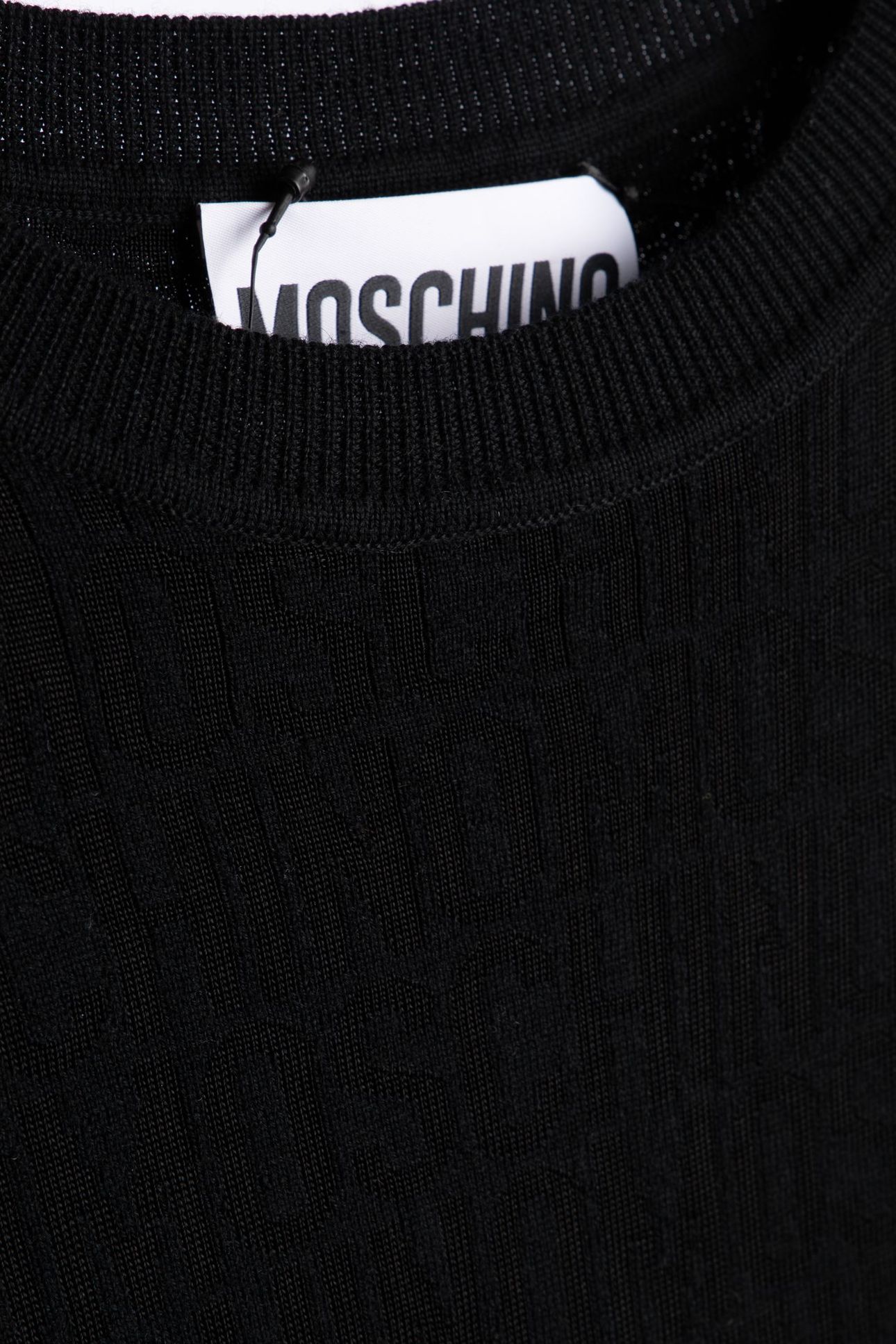 ALLOVER LOGO WOOL TOP BLACK 4
