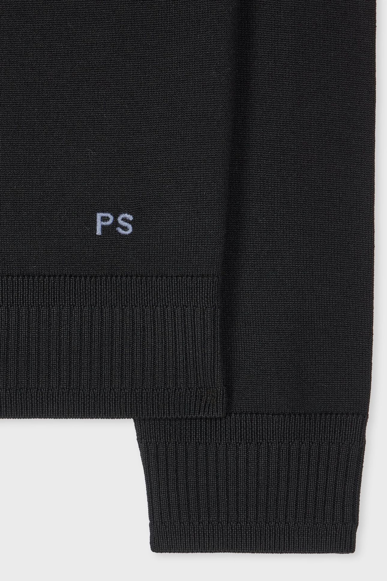 MENS SWEATER ZIP NECK BLACK 7
