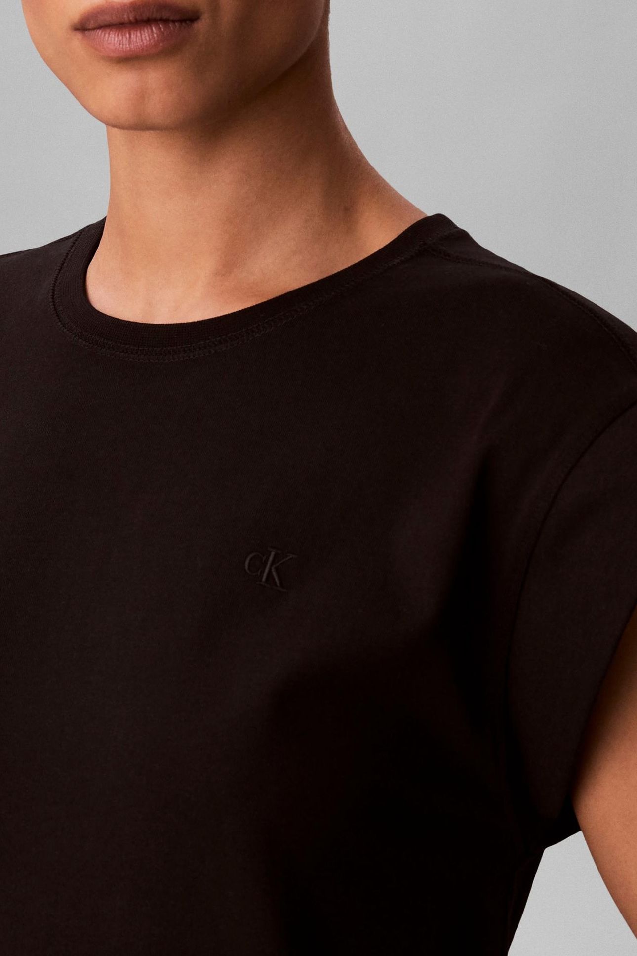 SS CREW HVY JERSEY DRESS BLACK 6