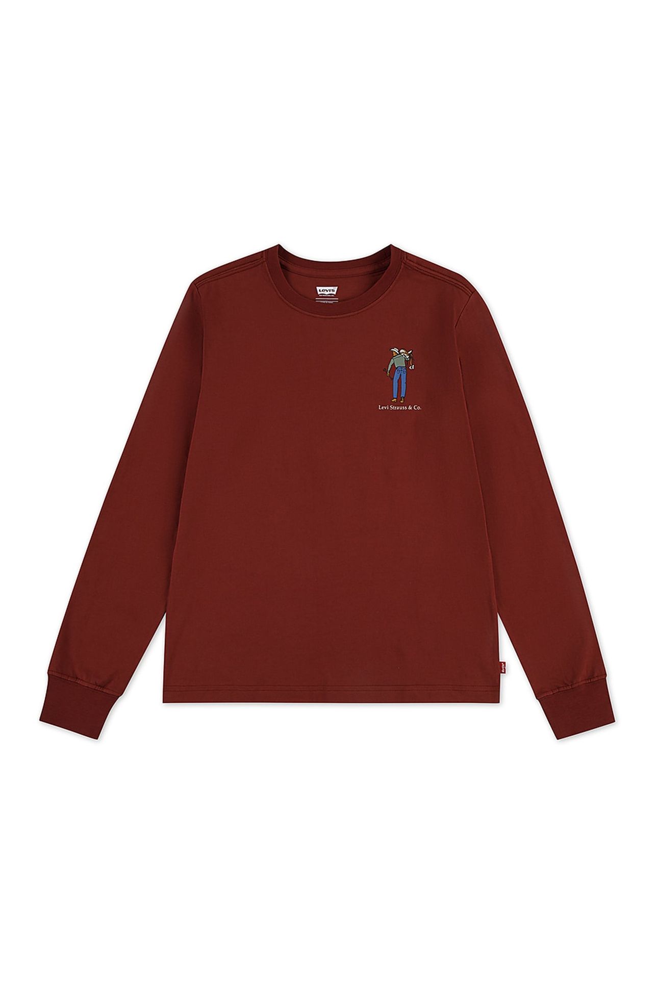 BOYS SADDLE MAN LS TEE RED PEAR 1