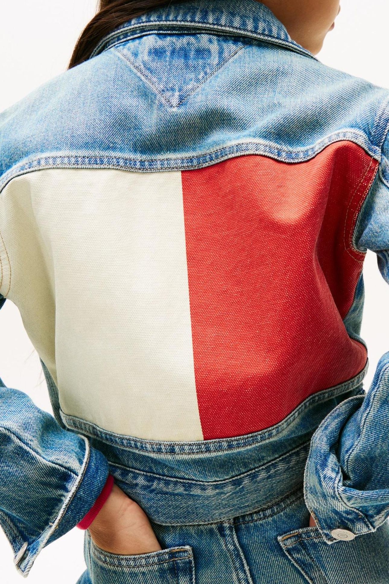 GIRLS TRUCKER JACKET FLAG VINTAGEDENIM 5