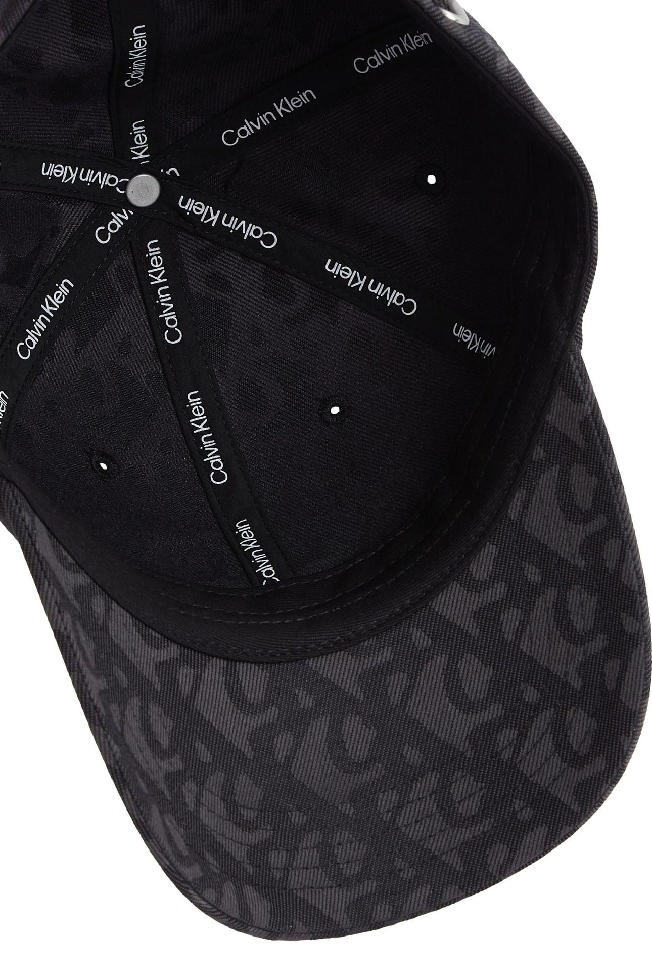 LOGO JACQUARD BASEBALL CAP BLACK 3