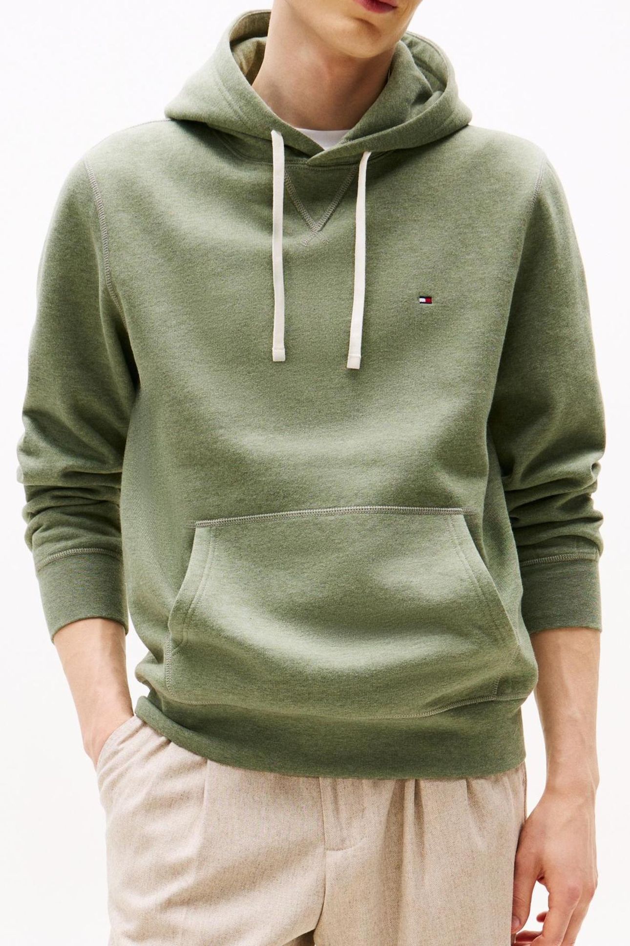 ESSENTIAL SEASONAL FLEECE BATTLE GREEN HEATHER 1