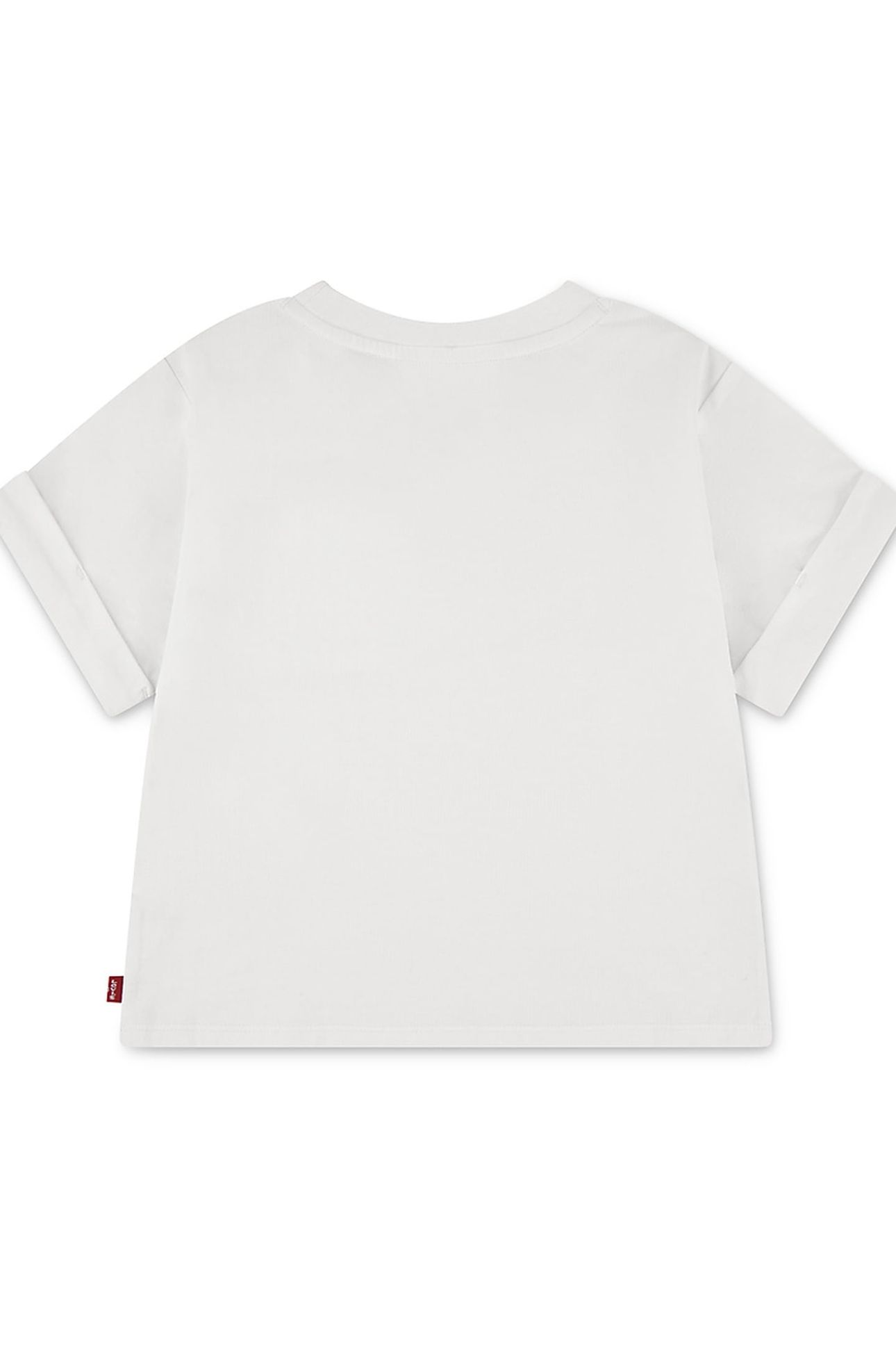 GIRLS ROLL CUFF MEET AND GREET TEE BRIGHT WHITE 2