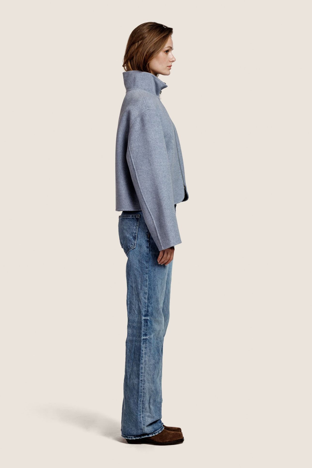 GIANNA WOOL JACKET GREY BLUE 2