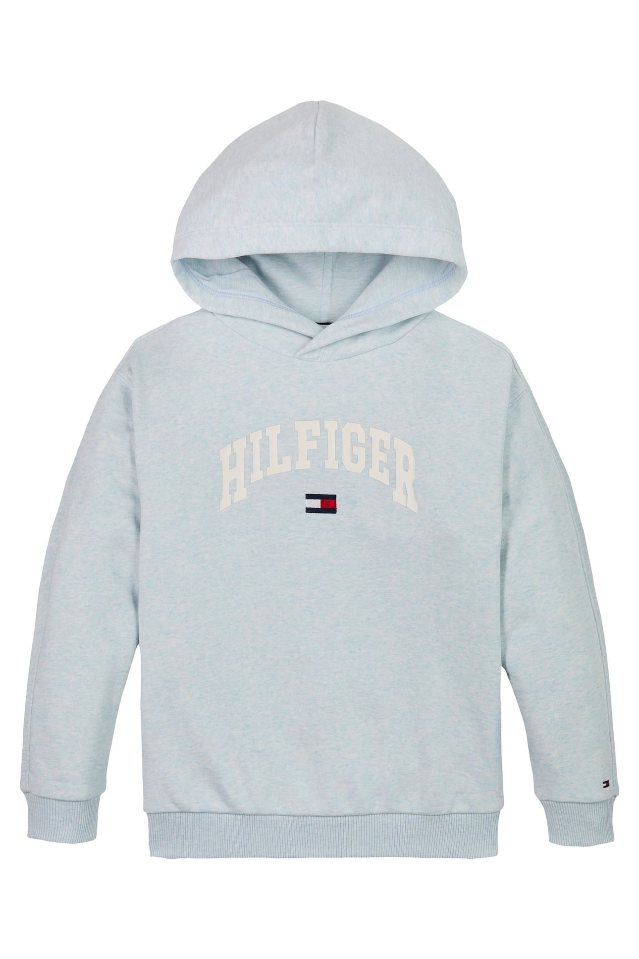 BOYS HILFIGER VARSITY HOODIE BREEZY BLUE HEATHER 3