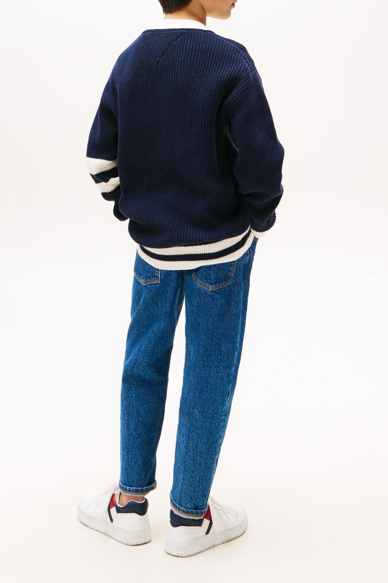 BOYS VARSITY GRAPHIC V-NECK DARK NIGHT NAVY 2