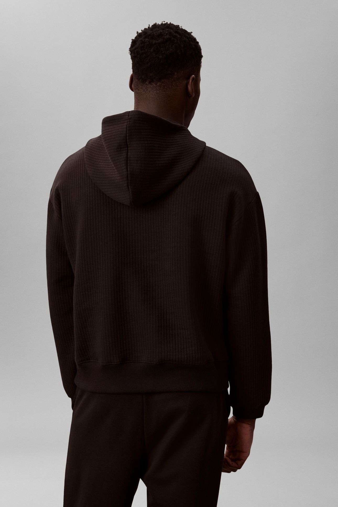 QUILTED HOODIE BLACK 2
