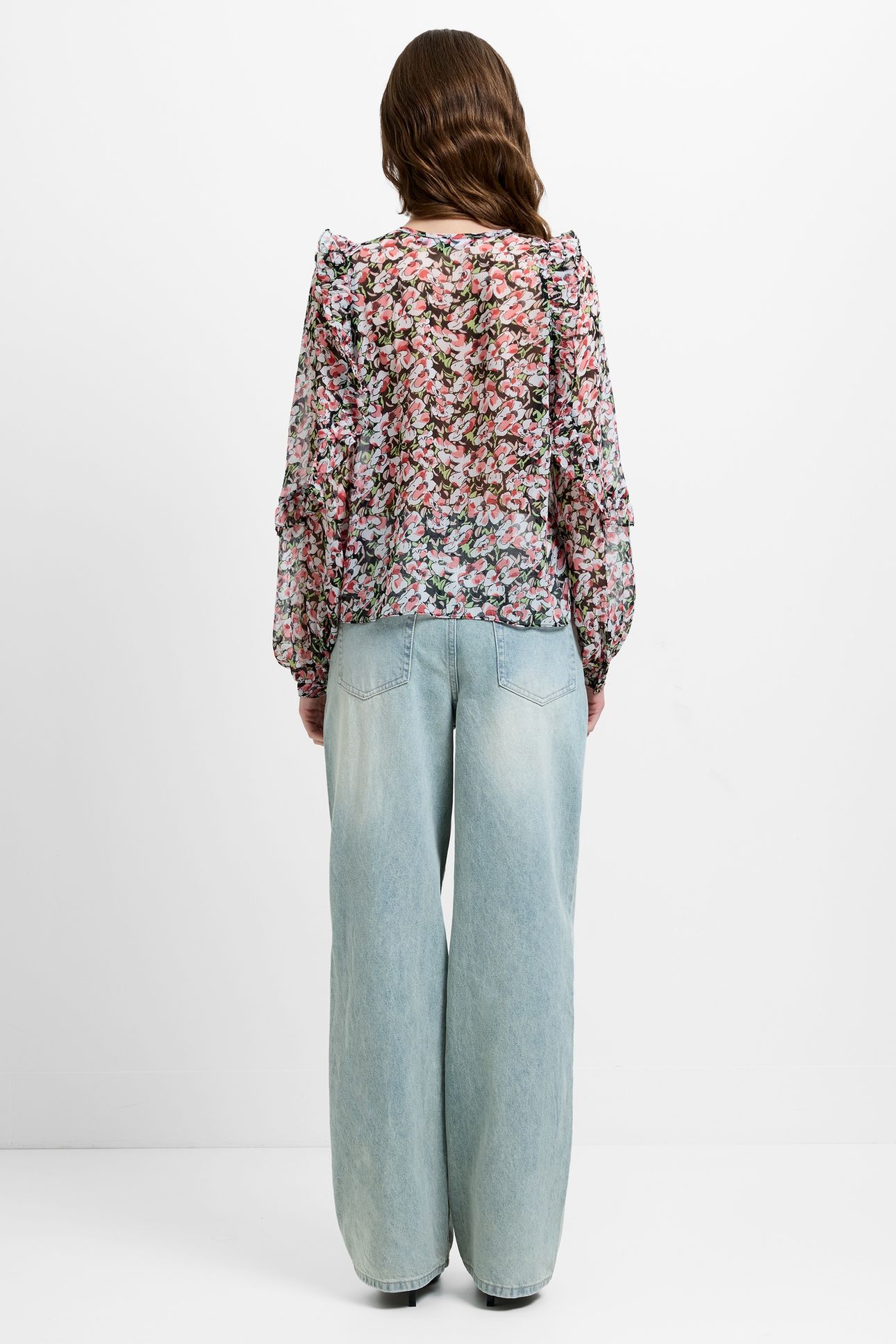 MOLLY EMINA RUFFLE SLV TOP MULTI 3