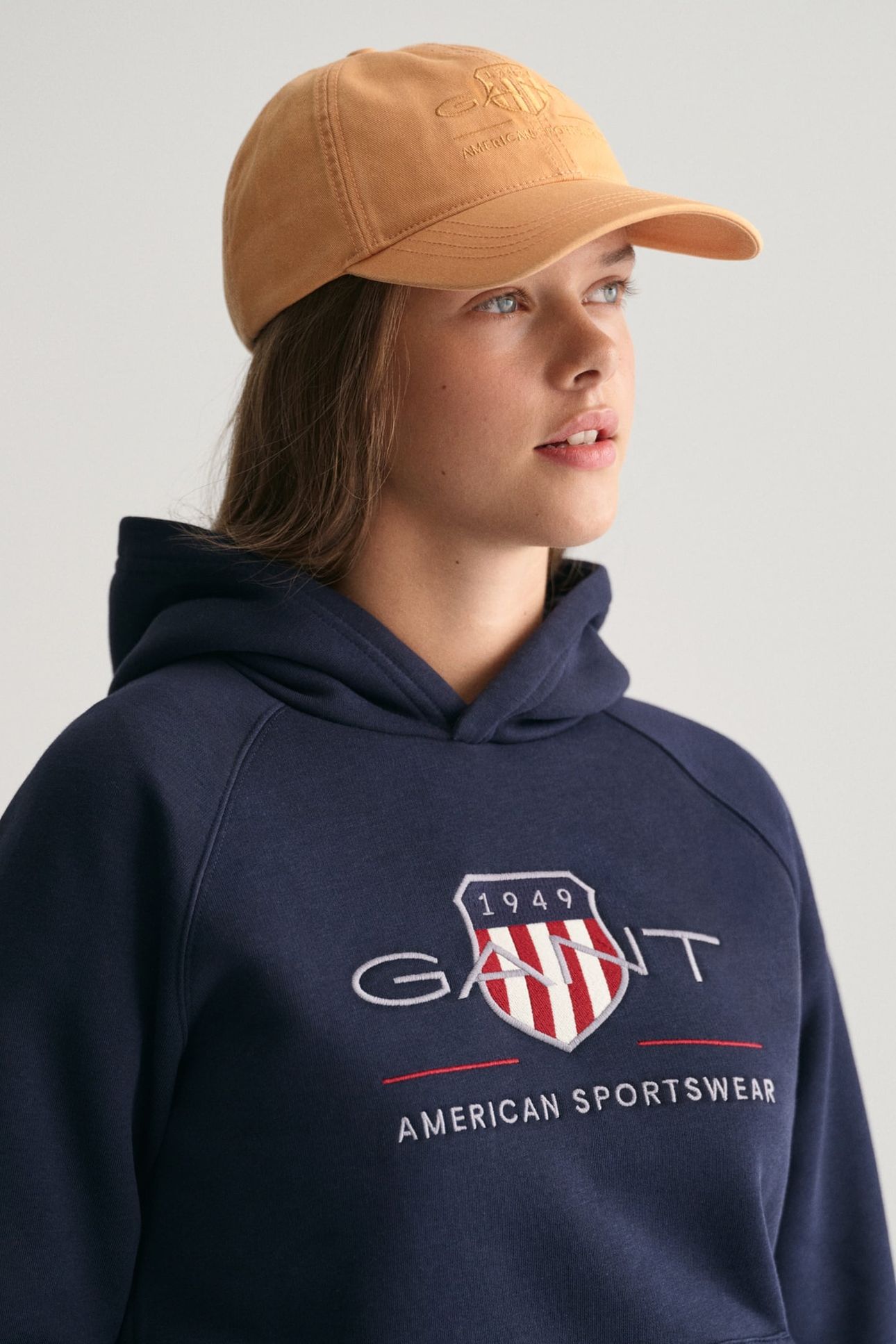 TEEN UNISEX ARCHIVE SHIELD HOODIE EVENING BLUE 5