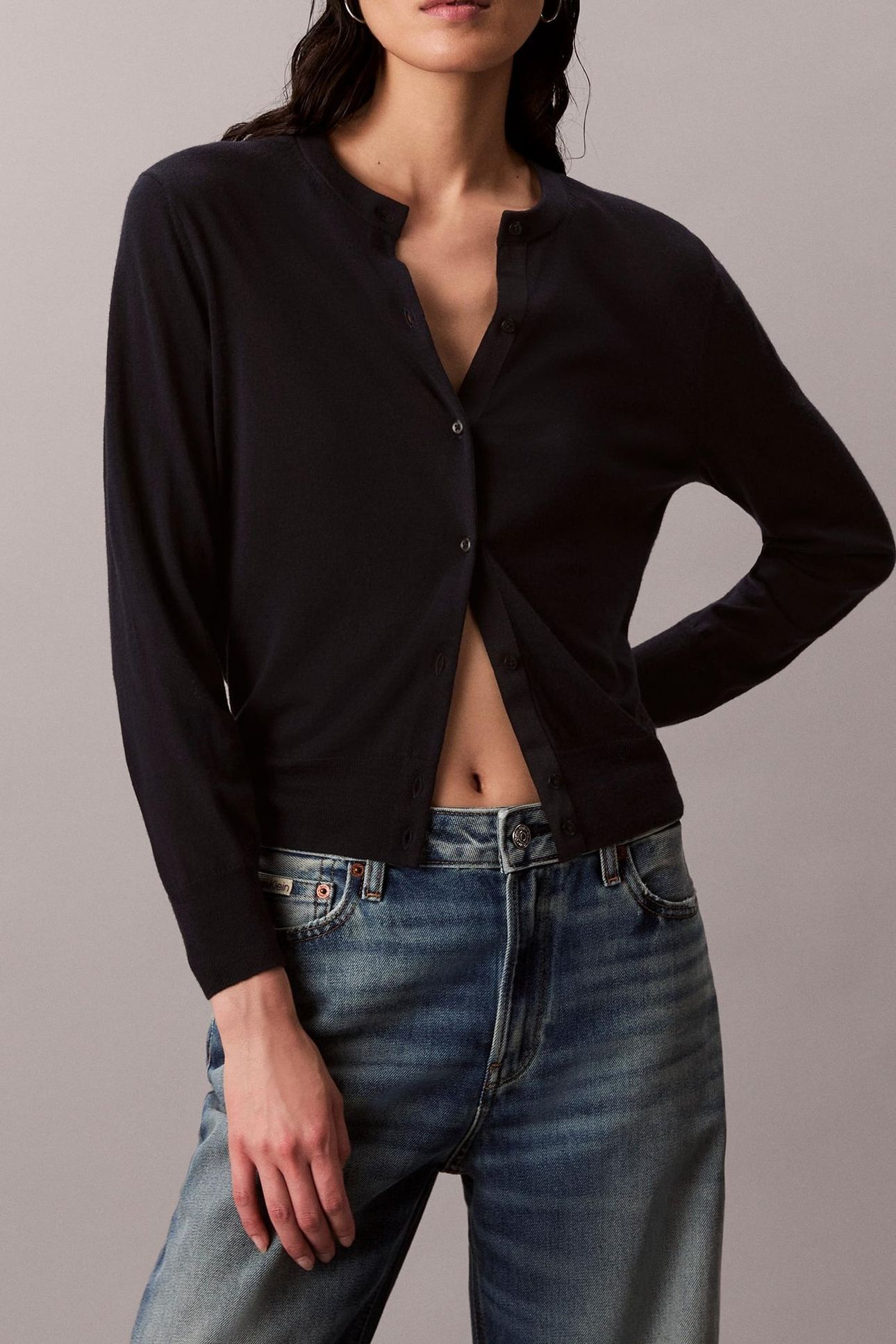MERINO CARDIGAN BLACK 1