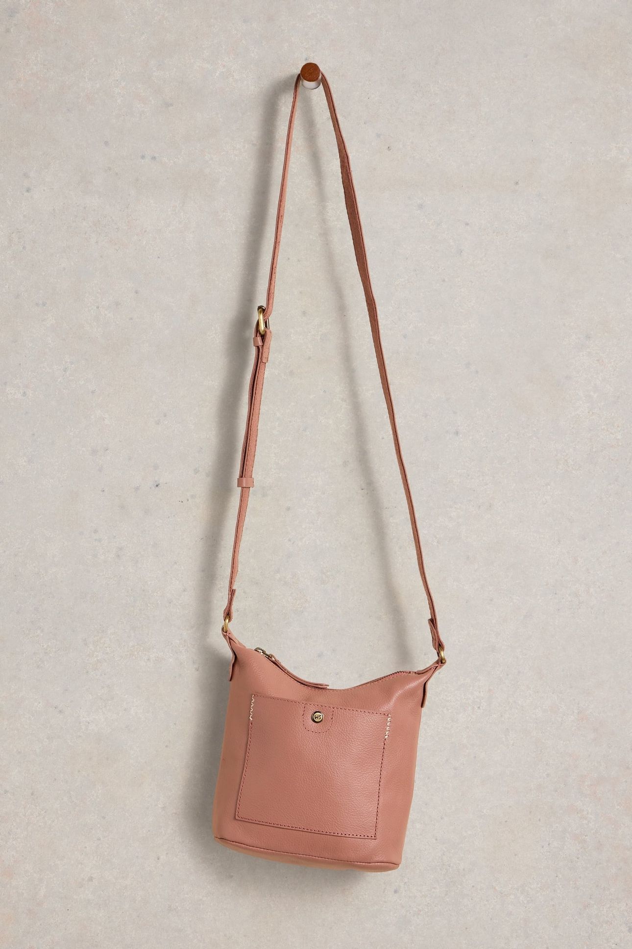 MINI FERN LEATHER CROSSBODY MID PINK 3