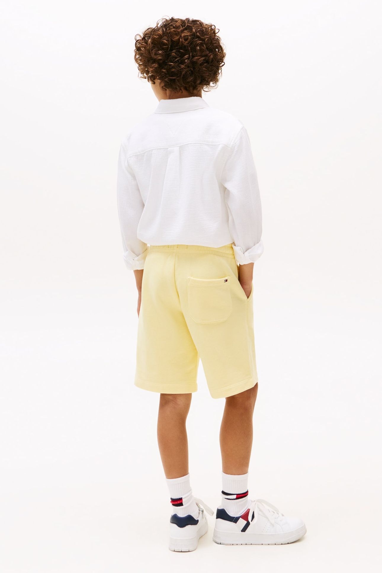 BOYS TONAL FLAG EMB SHORT CITRONELLA 2