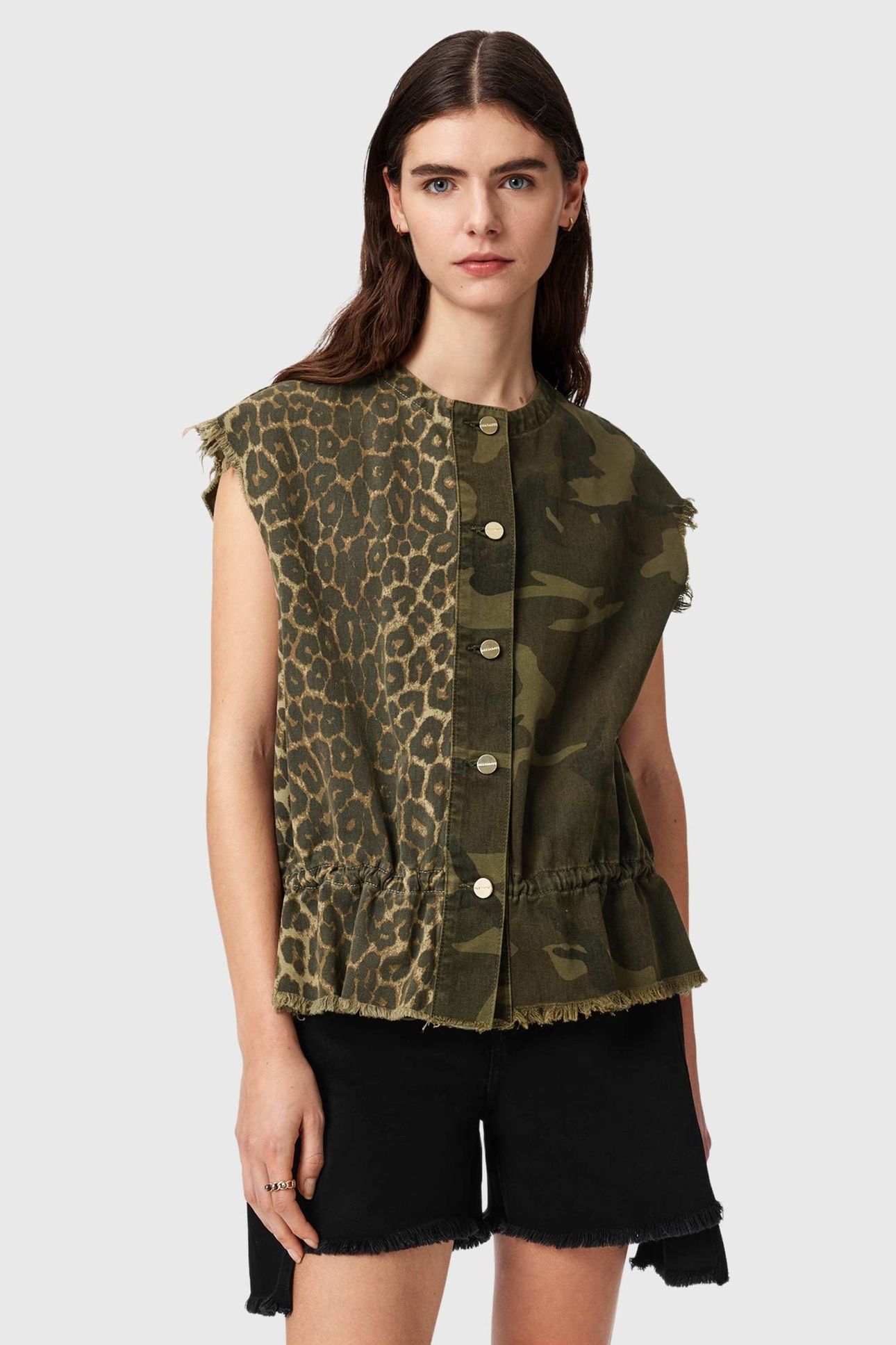 SOFI WAISTCOAT CAMO LEPPO GREEN 2