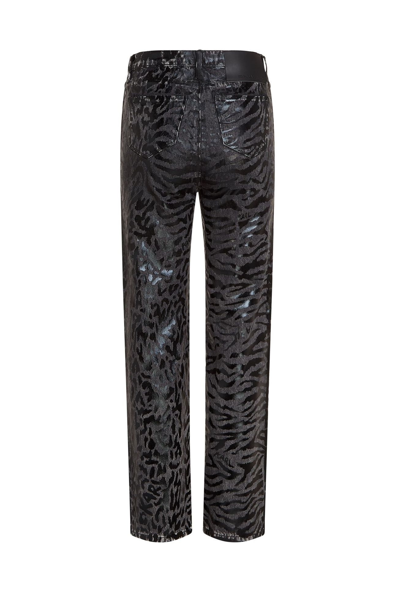 AOP STRAIGHT DENIM PANTS BLACK PRINTED DENIM 5