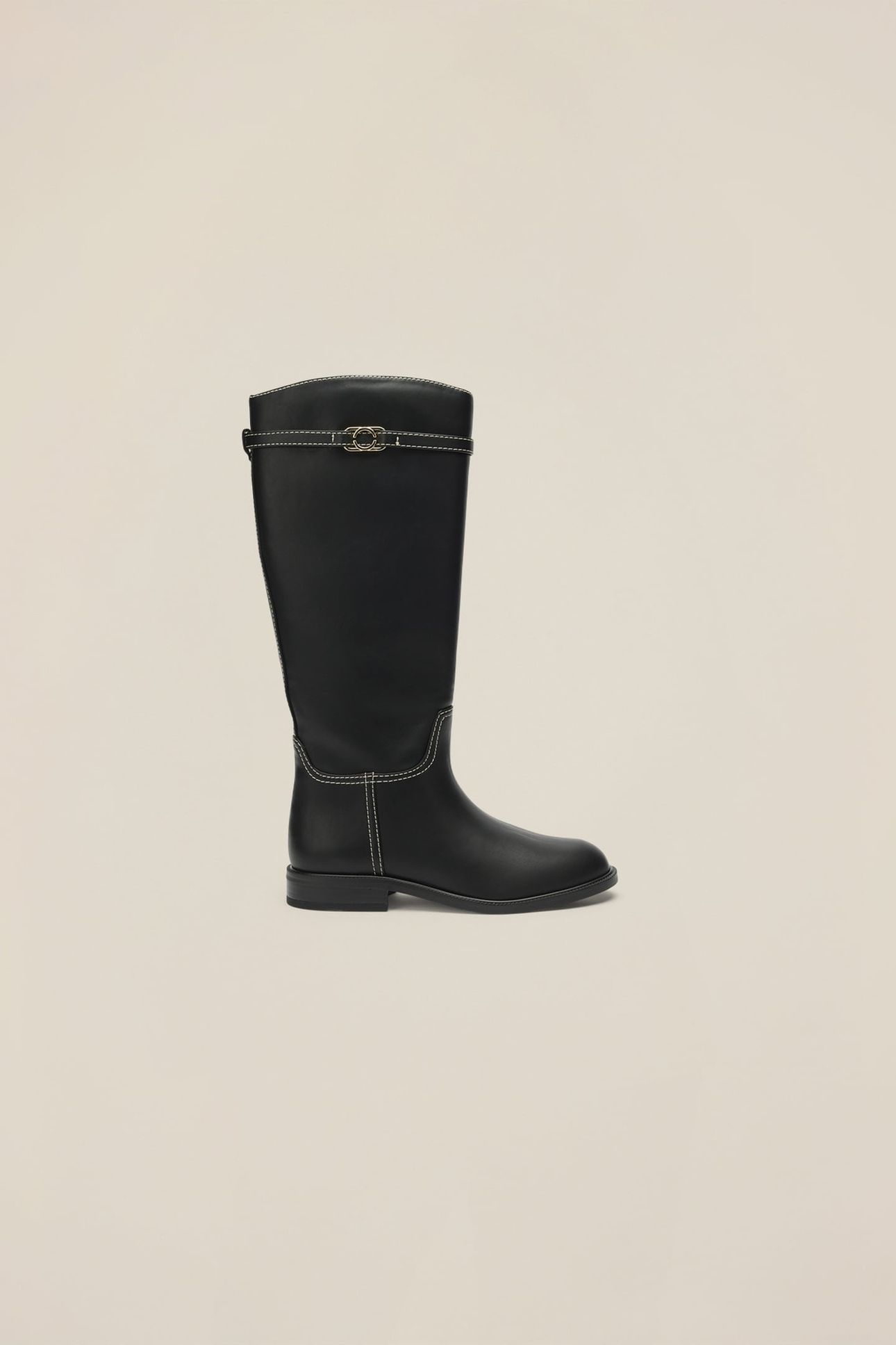 FLAT TALL BOOTS BLACK 3