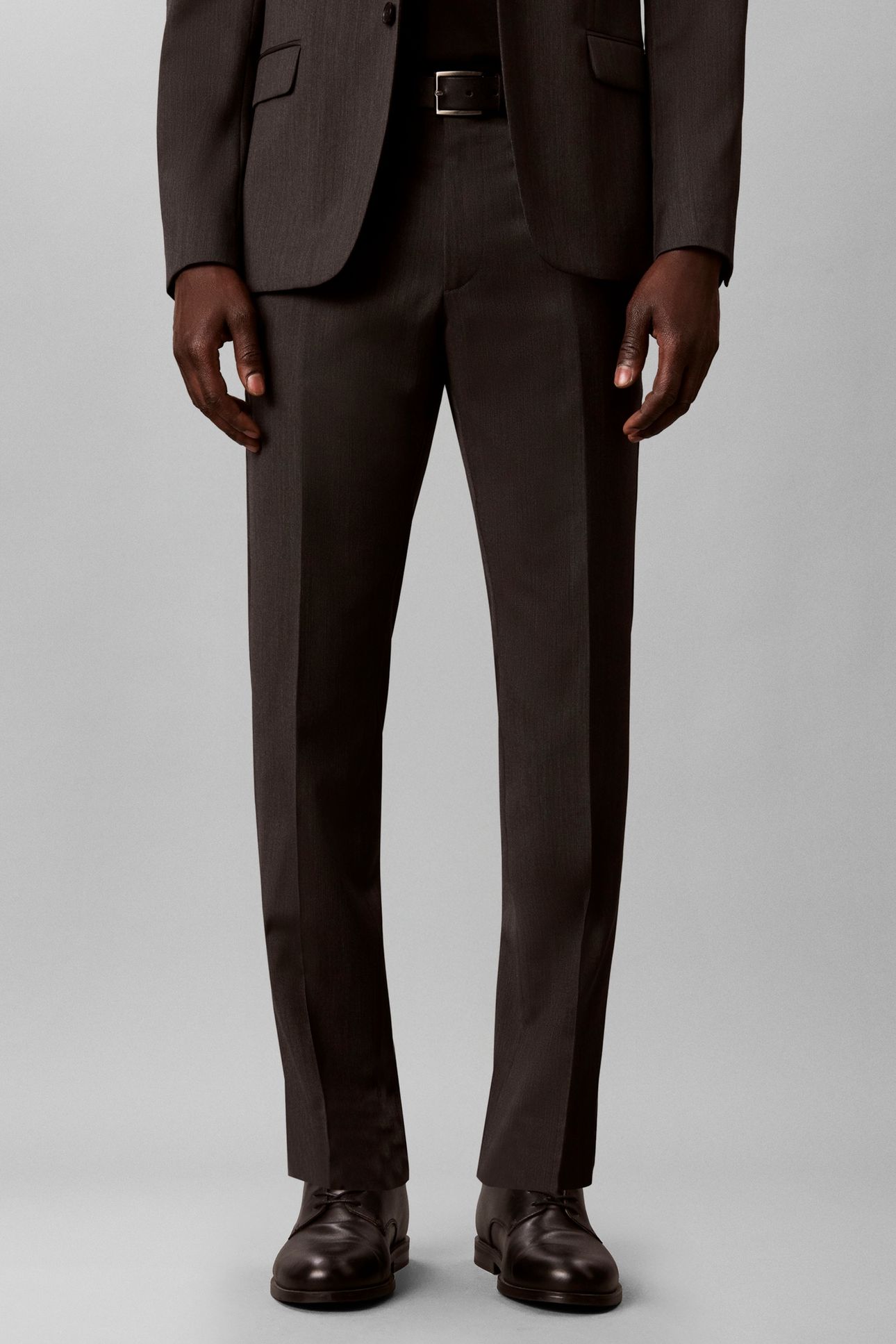 MICRO HERRINGBONE SUIT PANTS VOLCANIC ASH 1