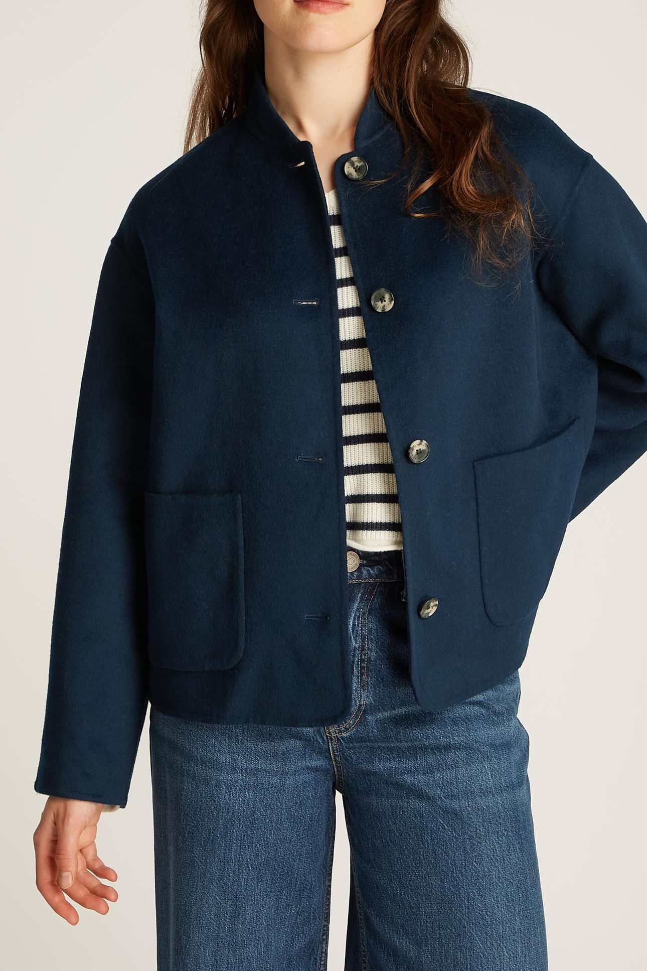 DF WOOL BOMBER JACKET DARK NIGHT NAVY 2
