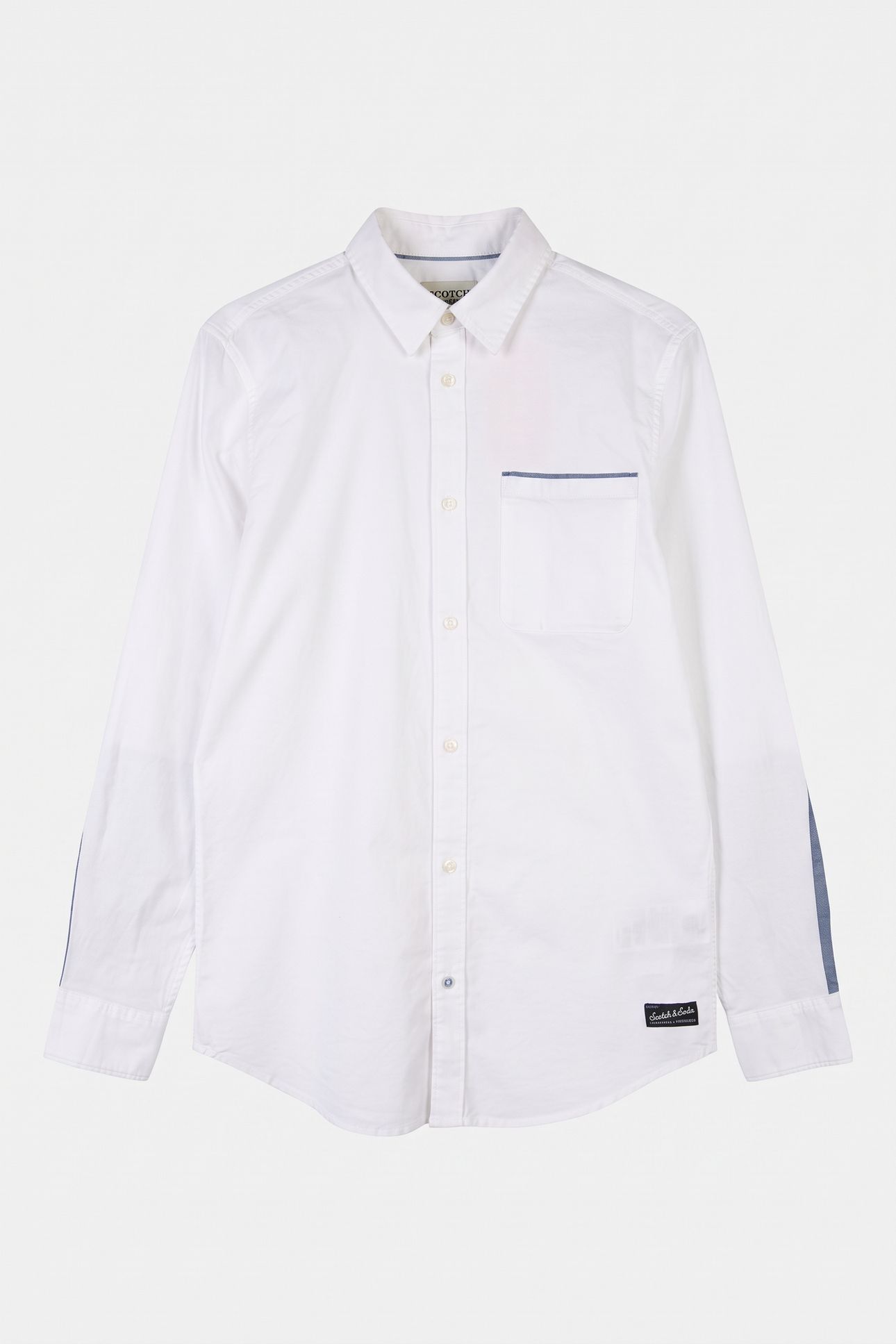 OXFORD REGULAR-FIT CONTRAST SHIRT BRIGHT WHITE 3