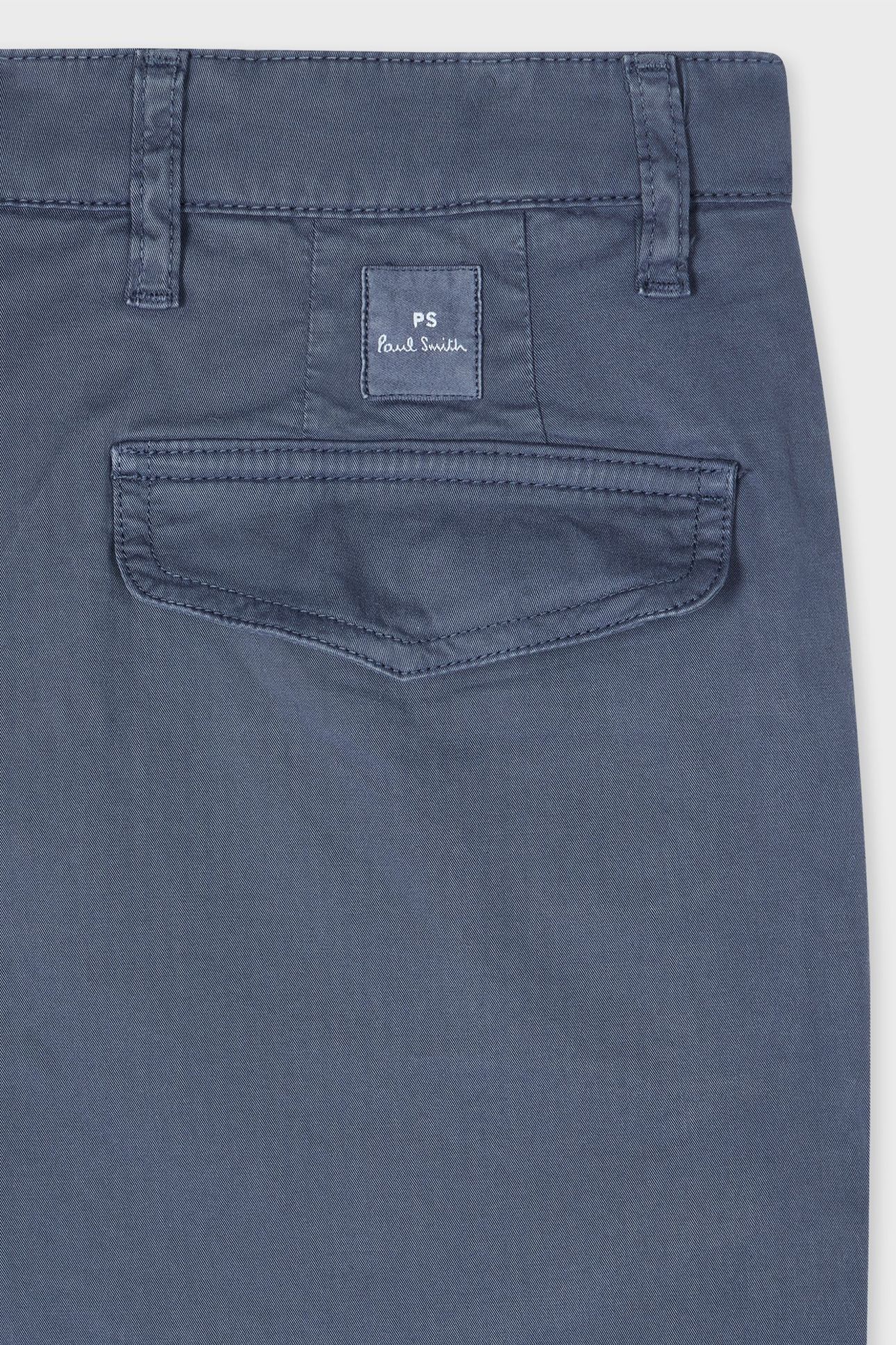 MENS TAPERED FIT STITCHED CHINO INDIGO 6