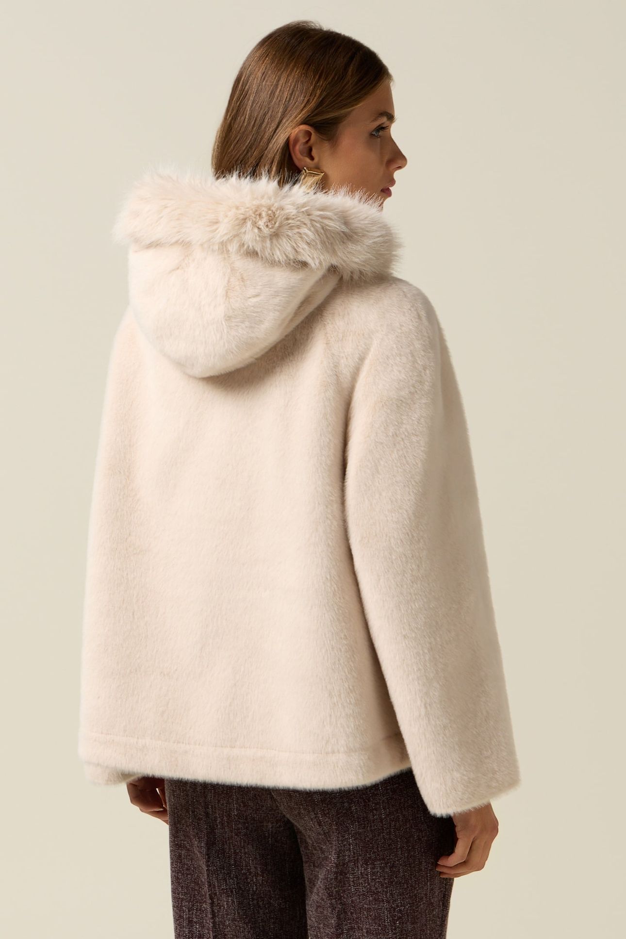 SHORT PARKA WITH HOOD WHITE 3