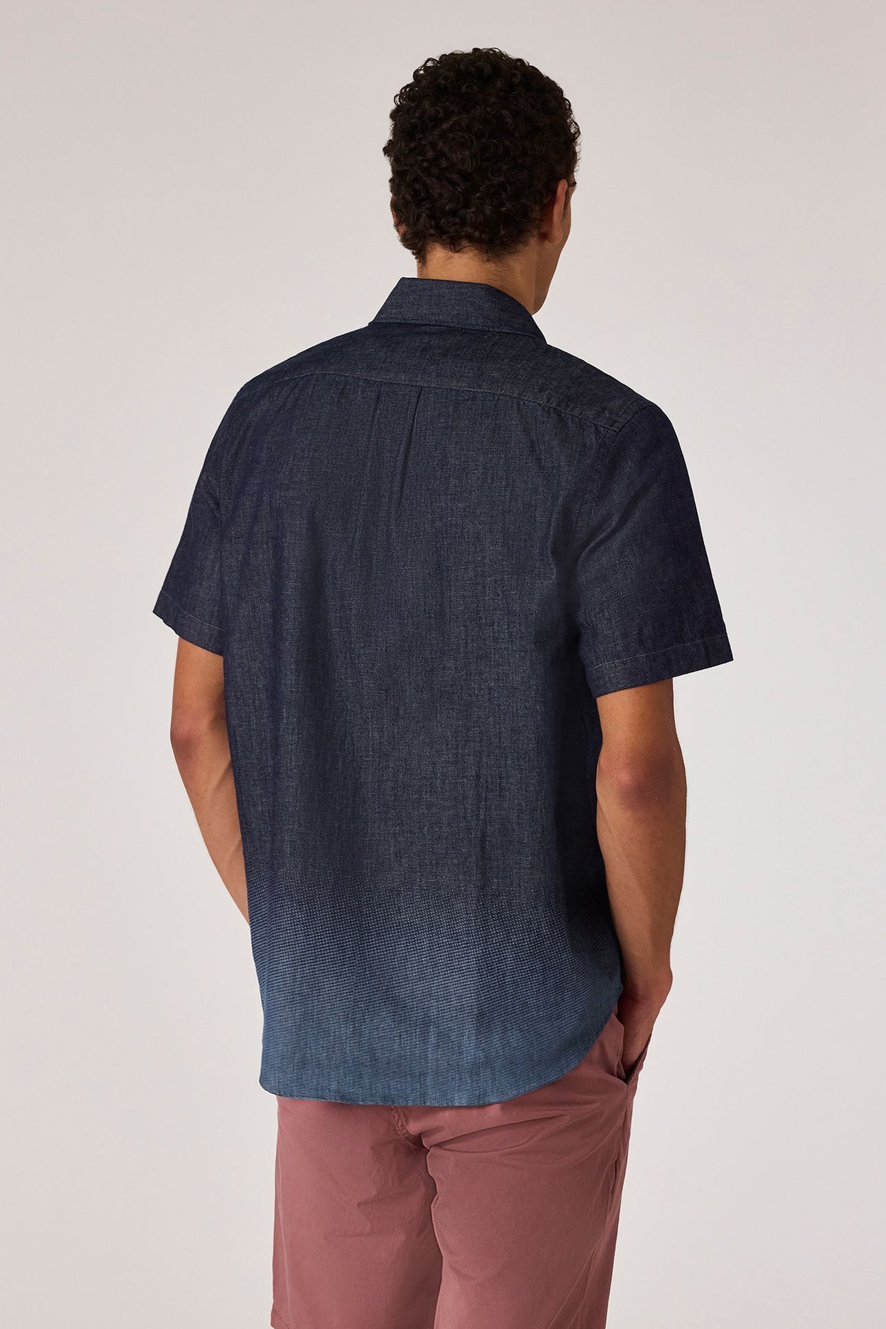 MENS SS CASUAL FIT SHIRT BLEACH EFFECT 3