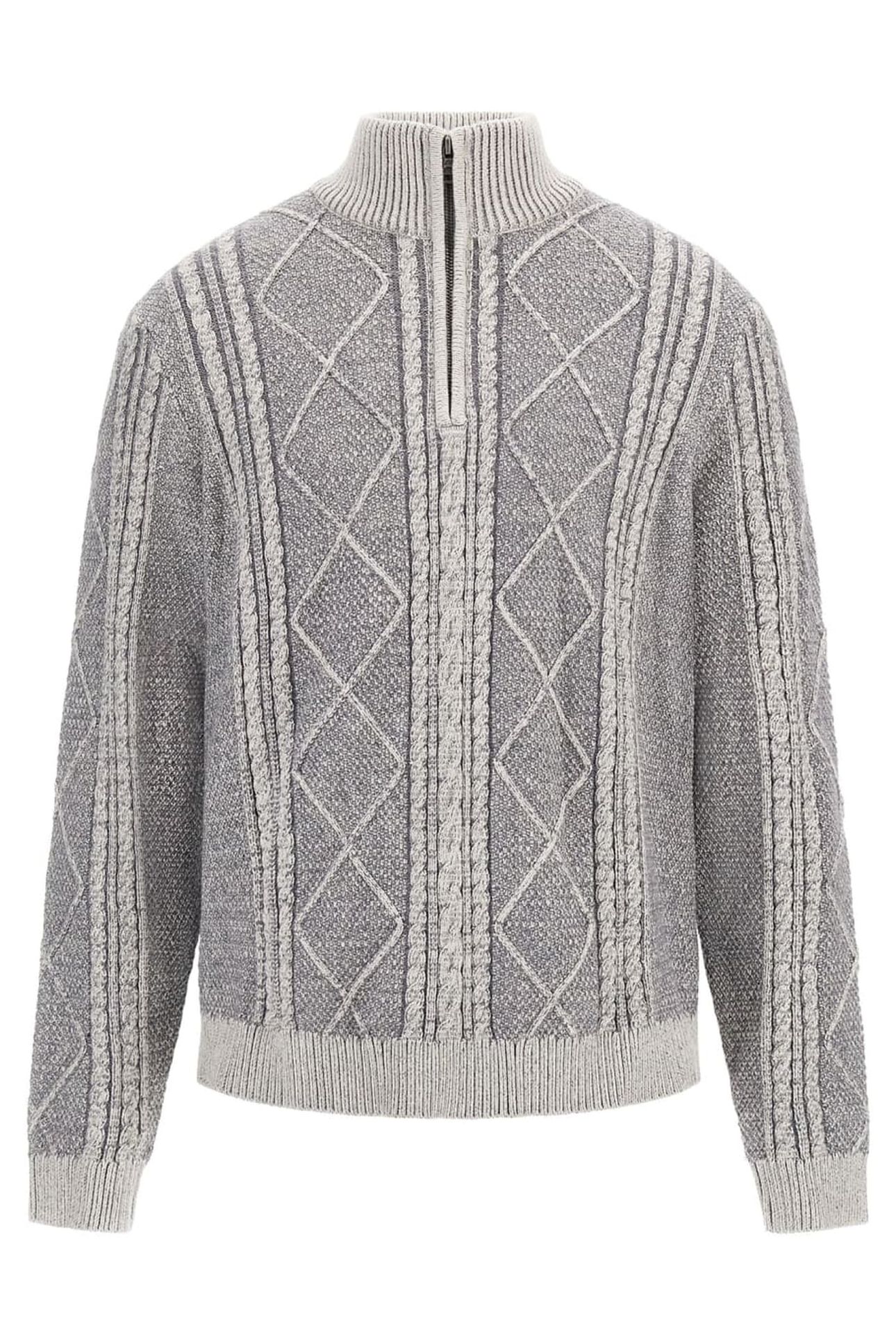 LS 1/2 ZIP MN NOEL C OVERCAST HEATHER MUL 1