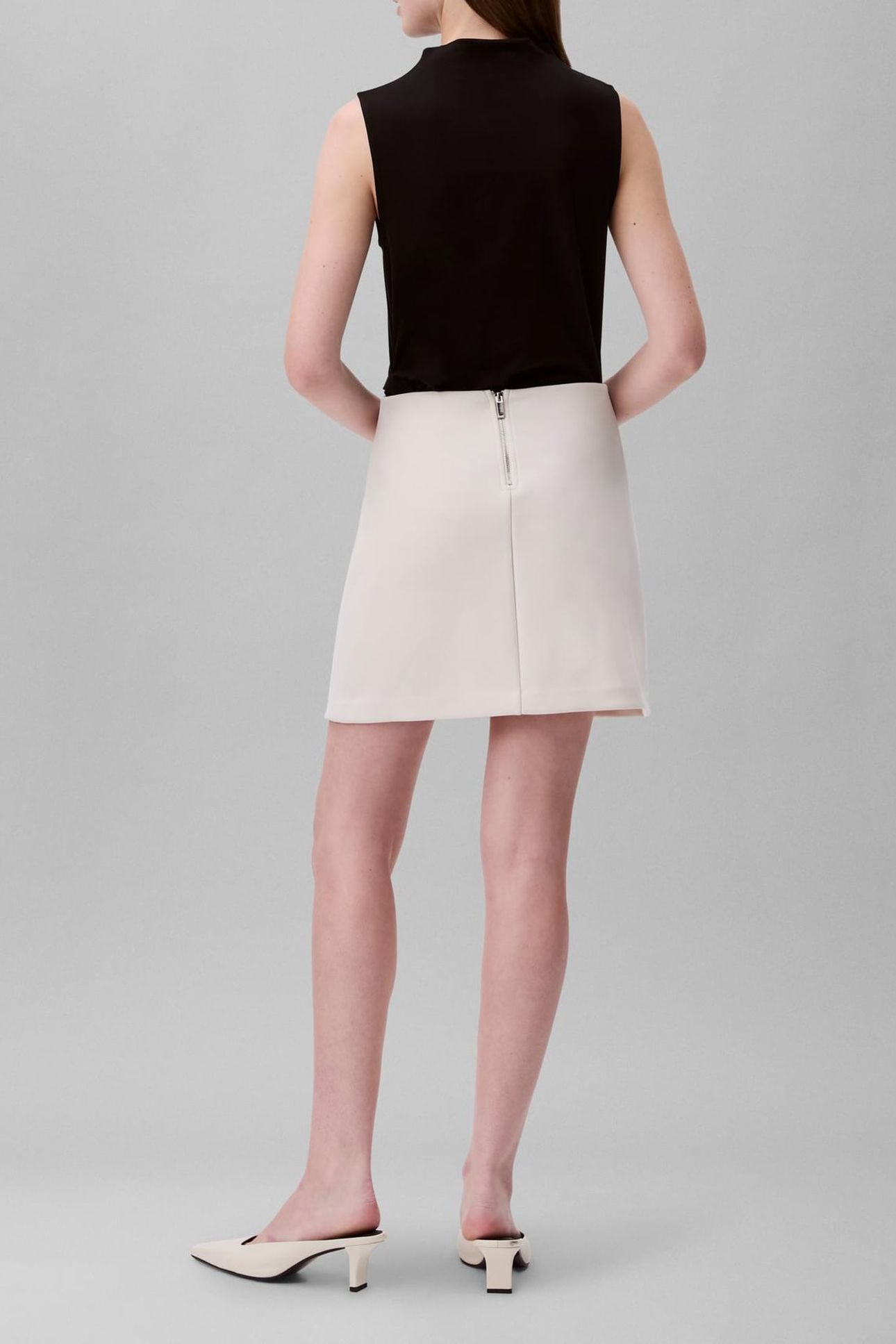 TAILORED KNIT MINI SKIRT TURTLEDOVE 2