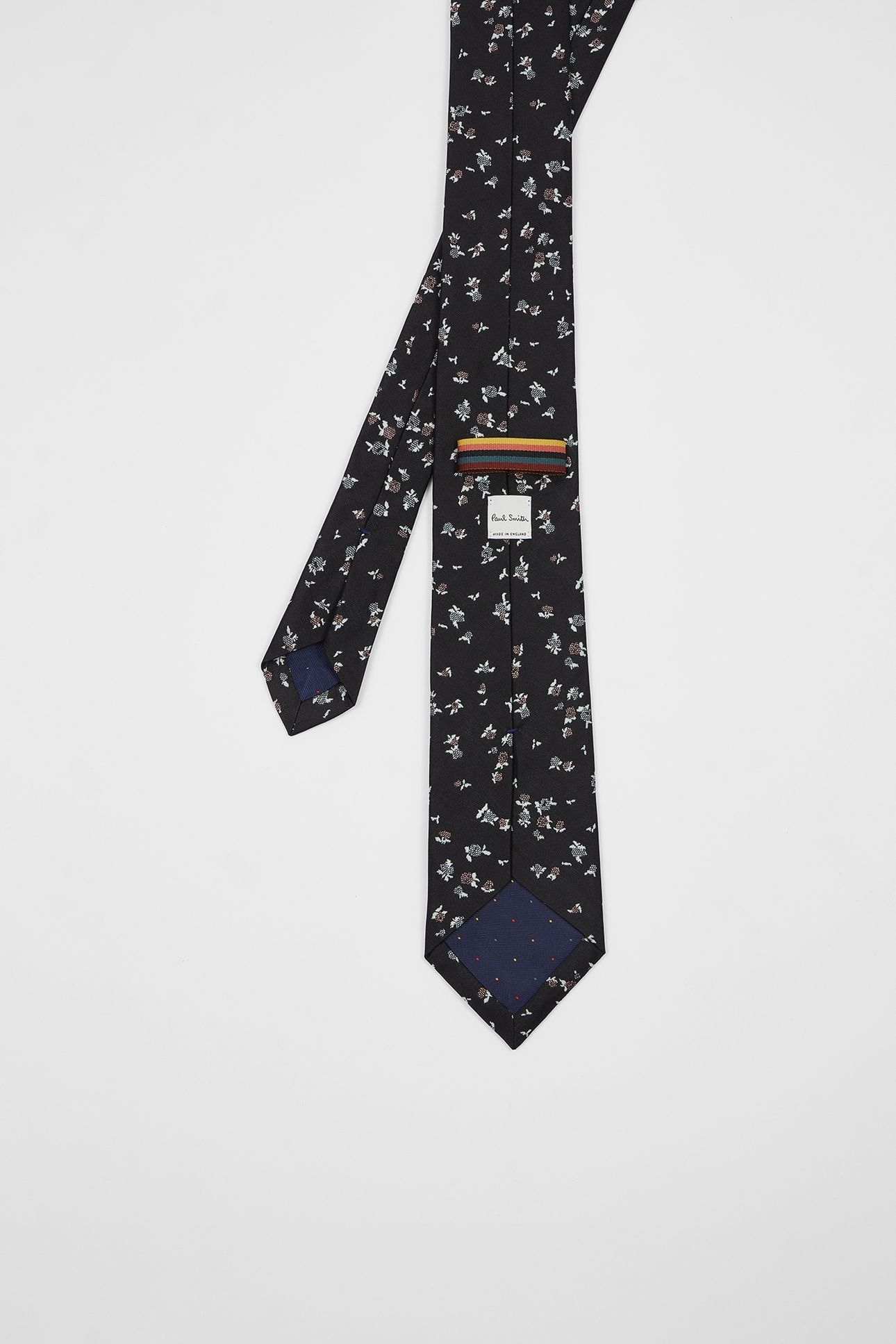 MEN TIE ART FLORAL BLACK 2