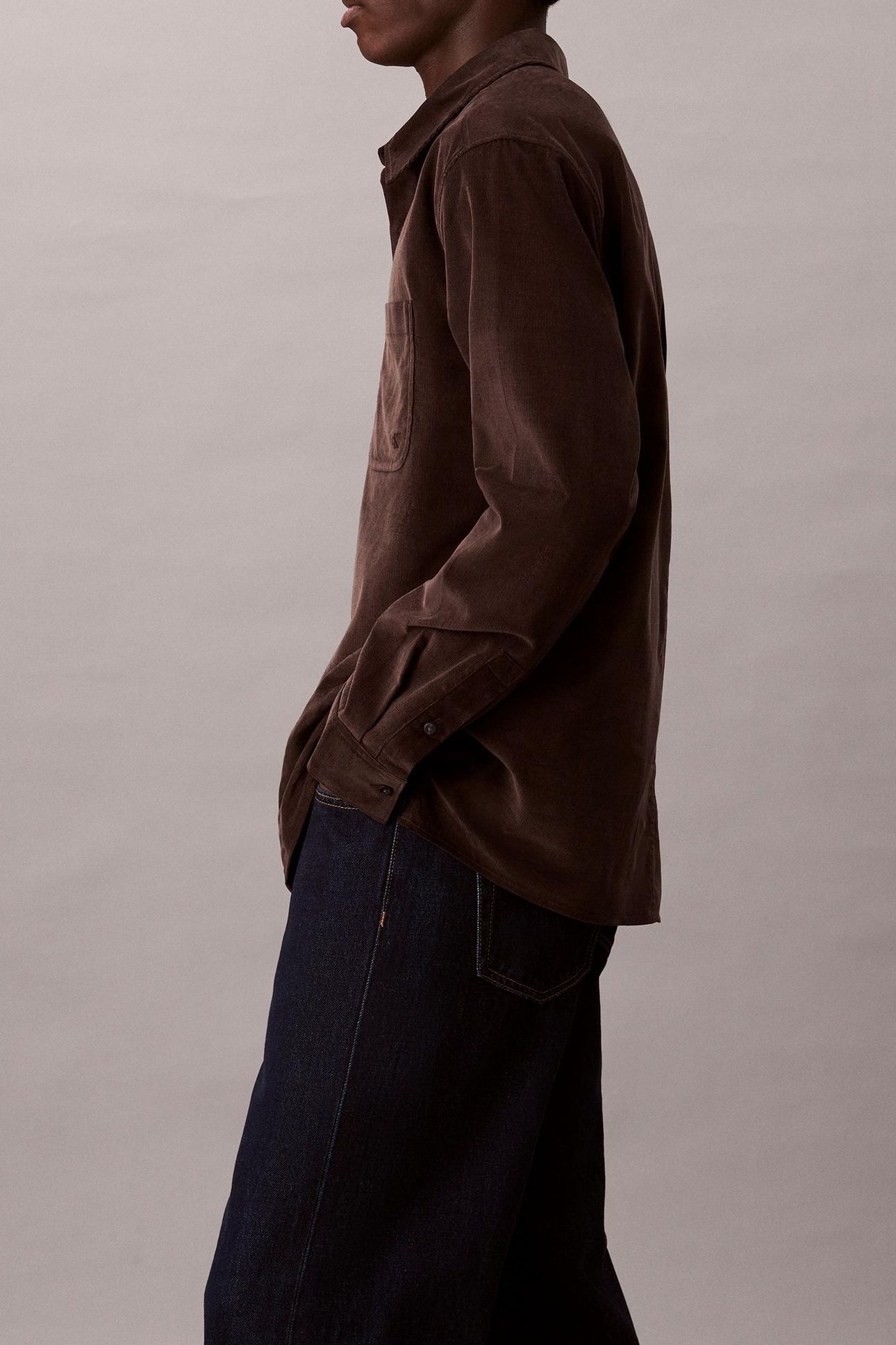 LS CORDUROY EASY SHIRT CHOCOLATE TORTE 5