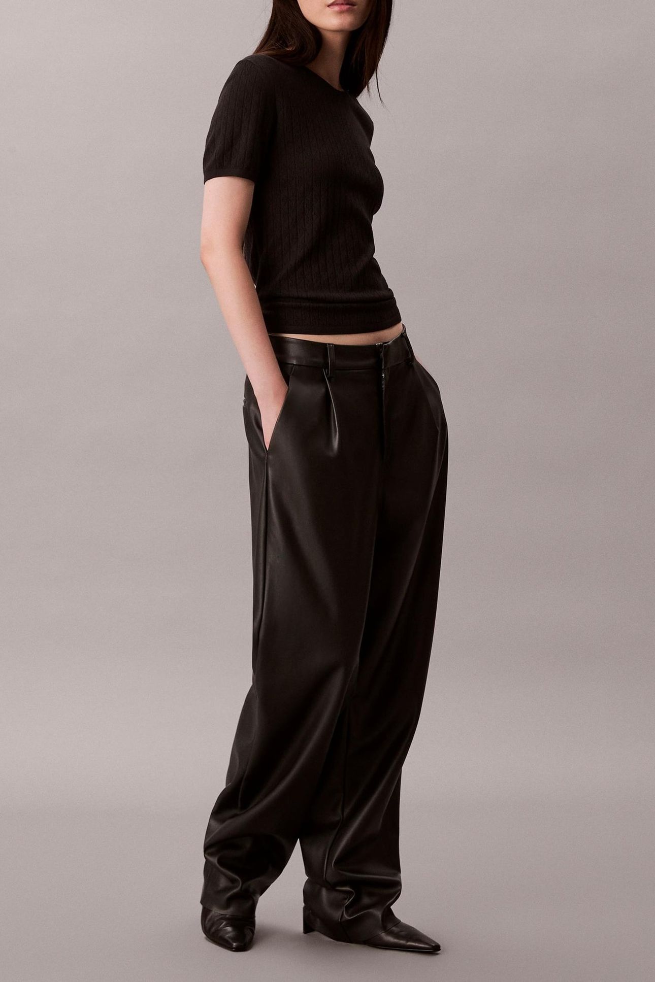 CAP SLEEVE POINTELLE BLACK 3