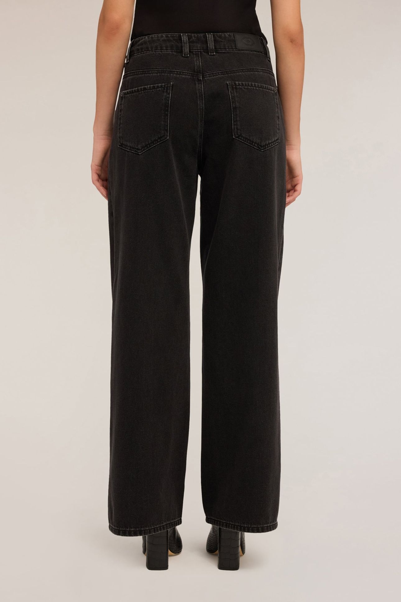 BLACK WIDE LEG SLOUCHY JEANS BLACK 3