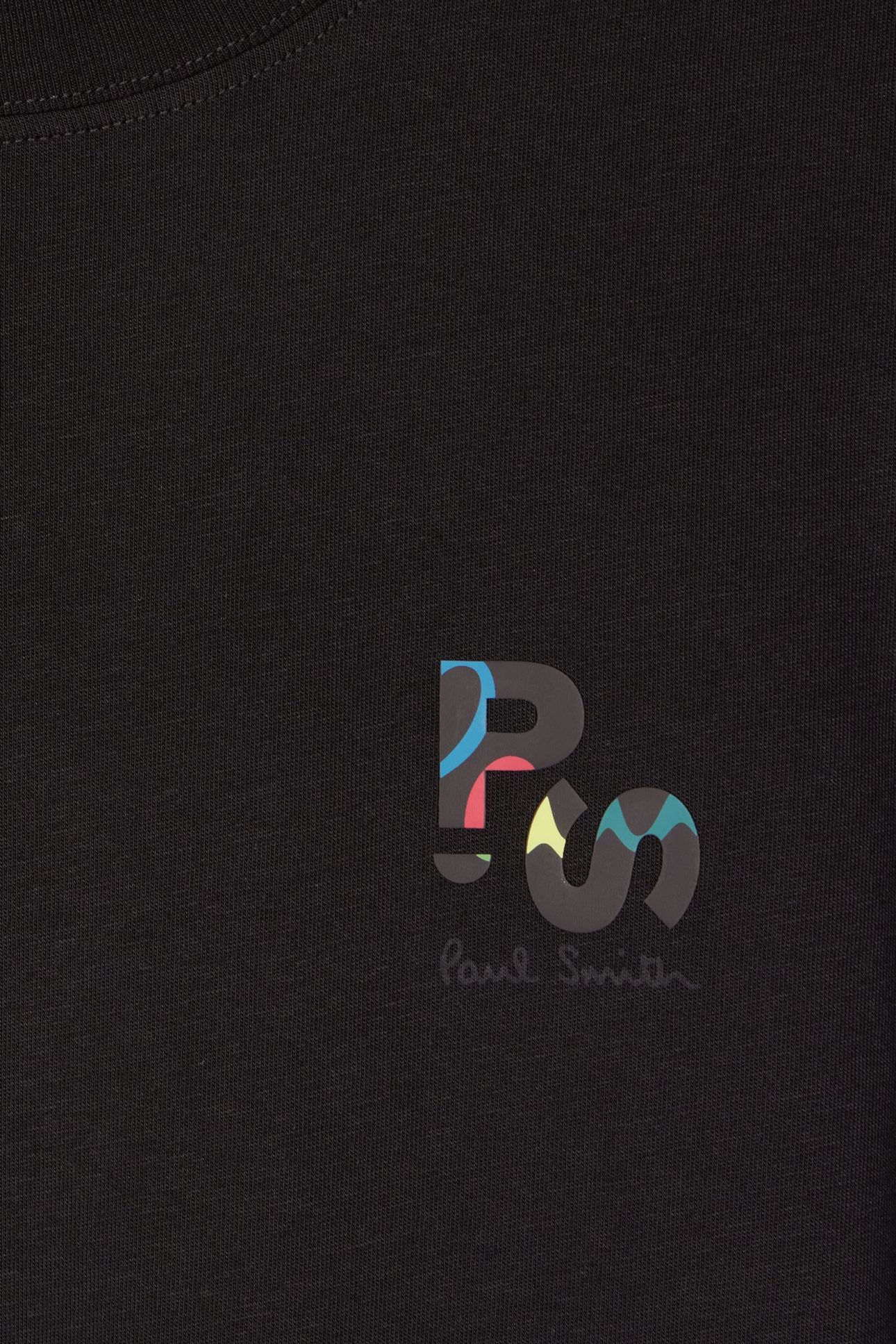 MENS REG FIT T SHIRT PS LOGO BREAST BLACK 3