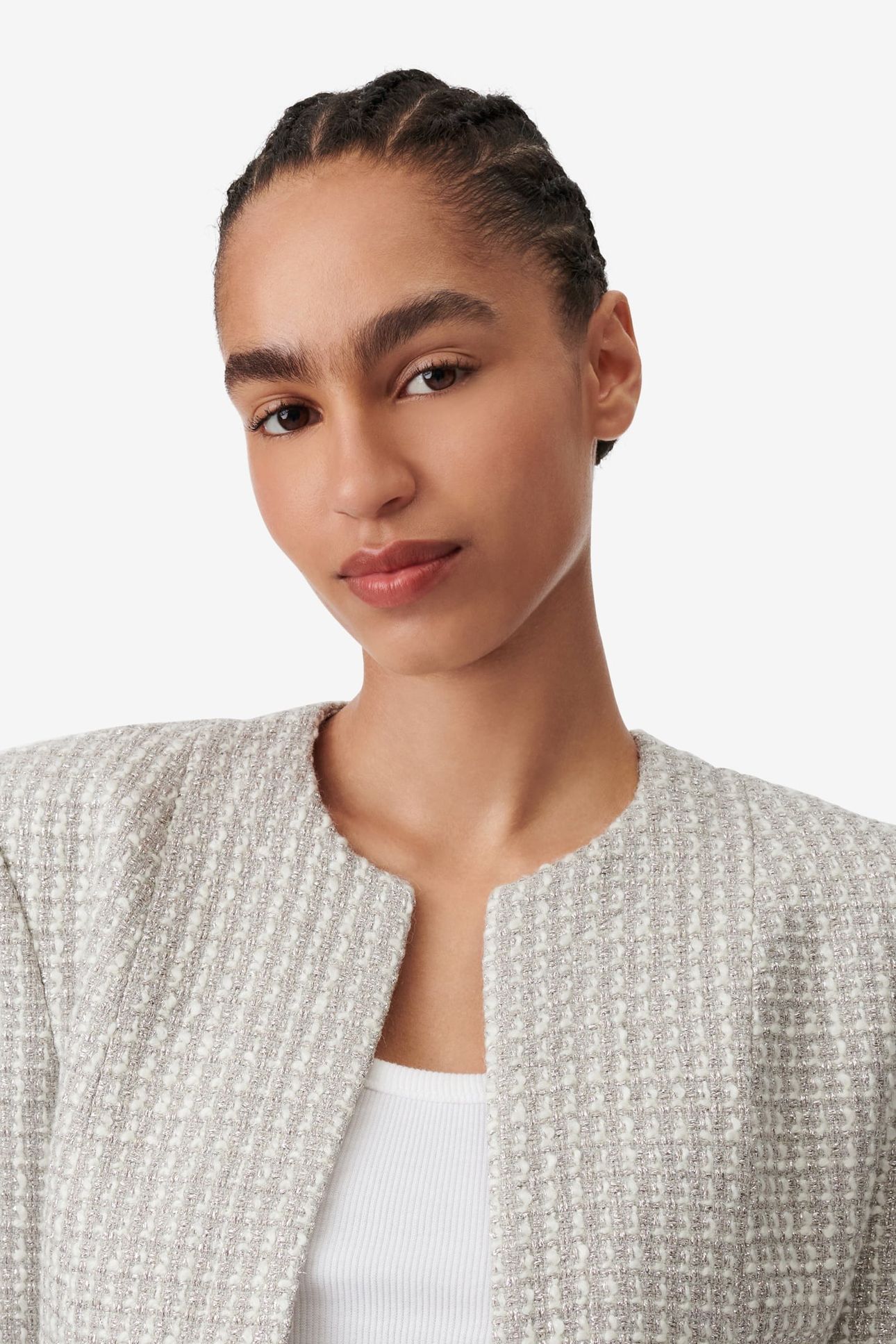 JOULIA JACKET SILVER/WHITE 5