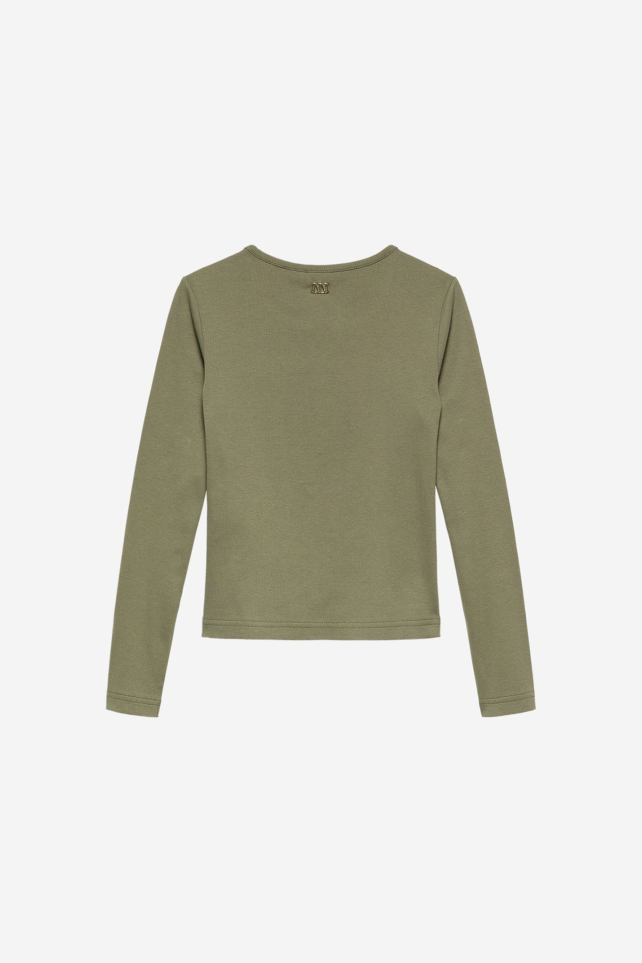 PRESLEY LS RIB TOP BRONZE GREEN 2