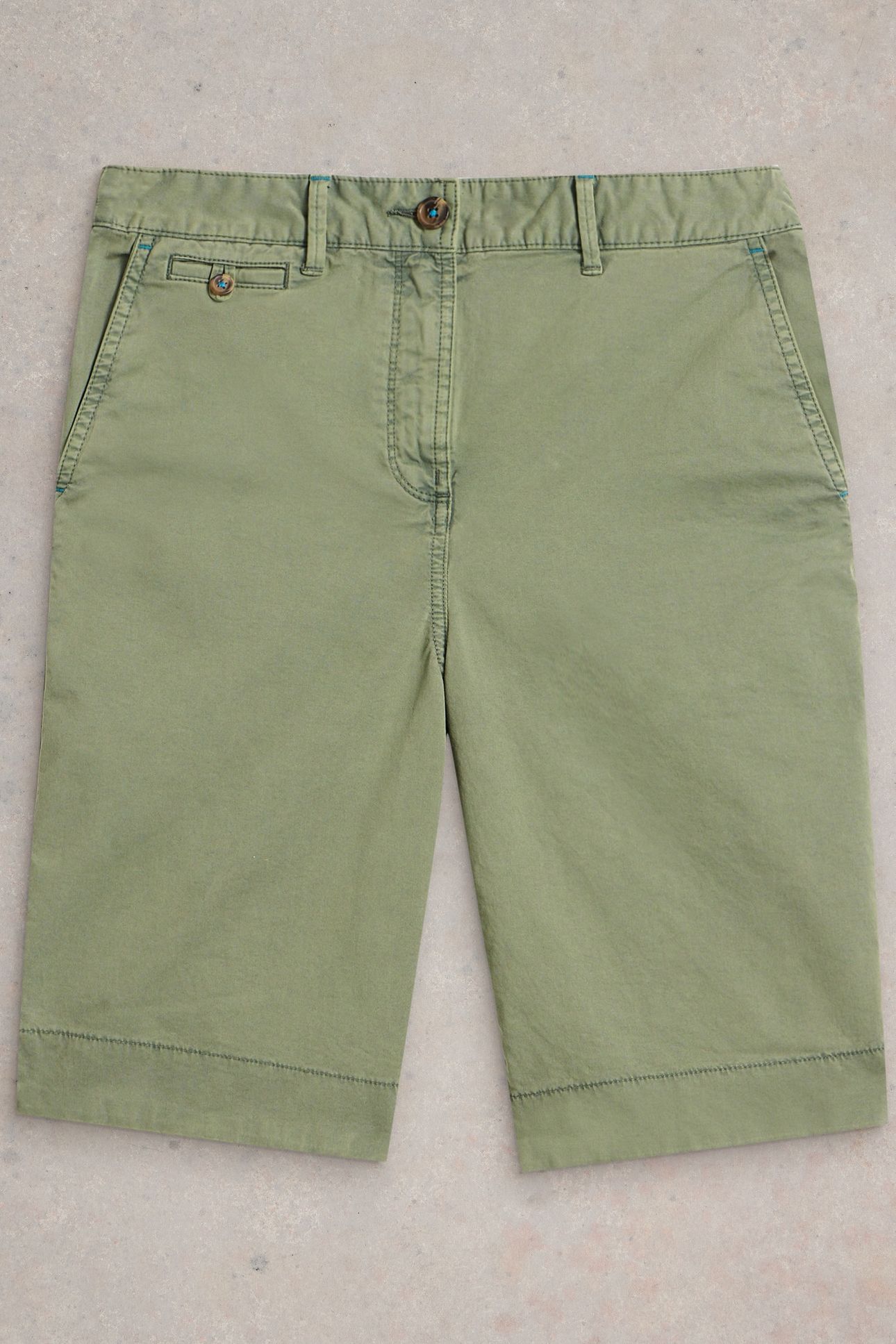 HAYLEY ORGANIC CHINO SHORT MID GREEN 4