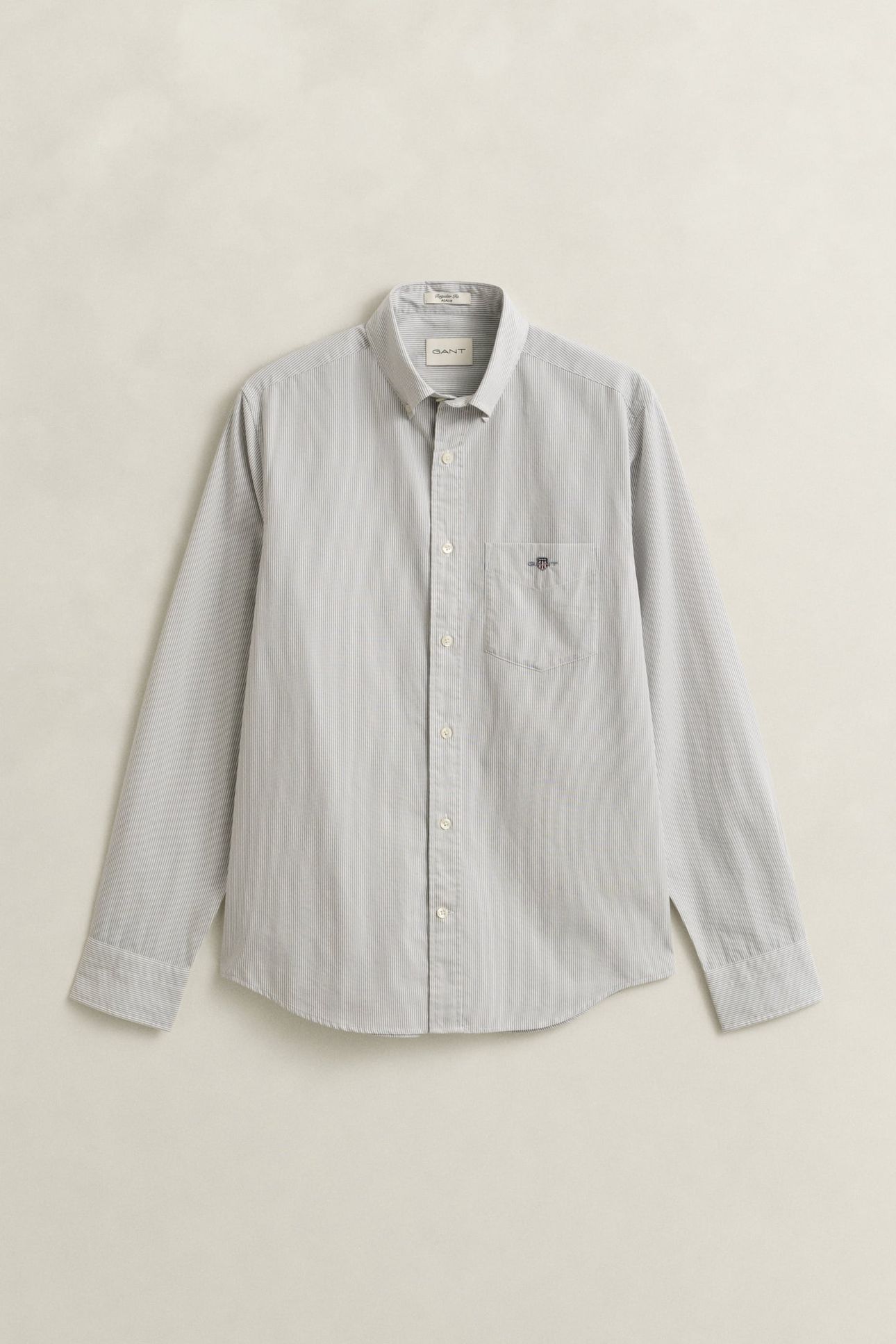 REG CLASSIC POPLIN BANKER SHIRT PEWTER GREY 4