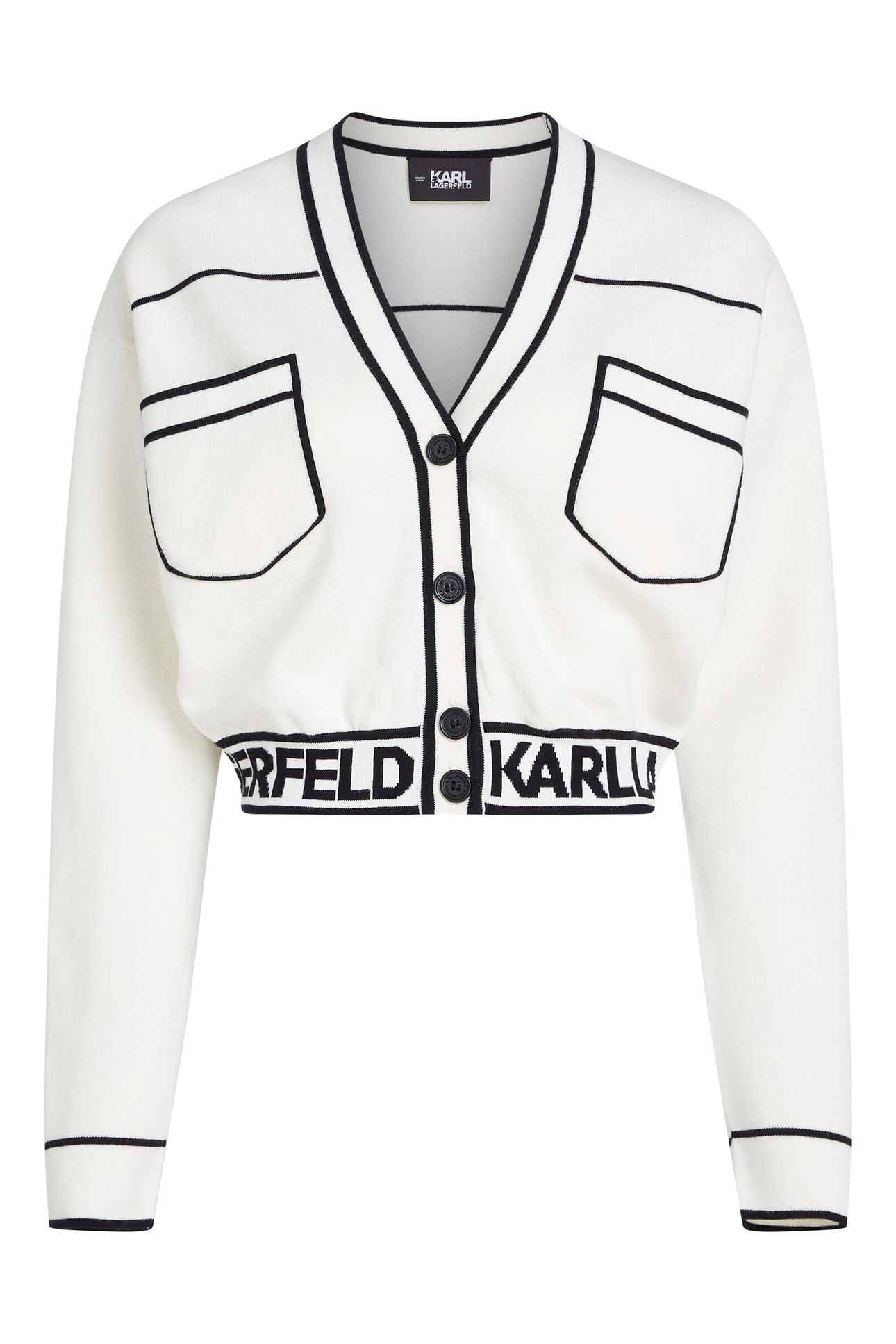 SHORT LOGO CARDIGAN WHITE 4