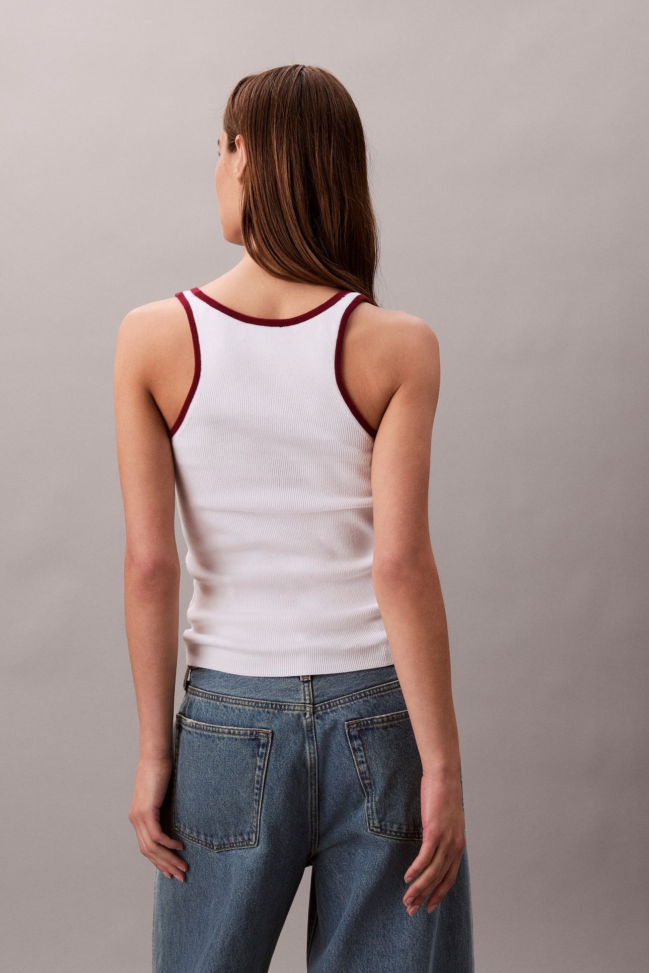 COTTON RIB TANK BRILLIANT WHITE COMBO 2